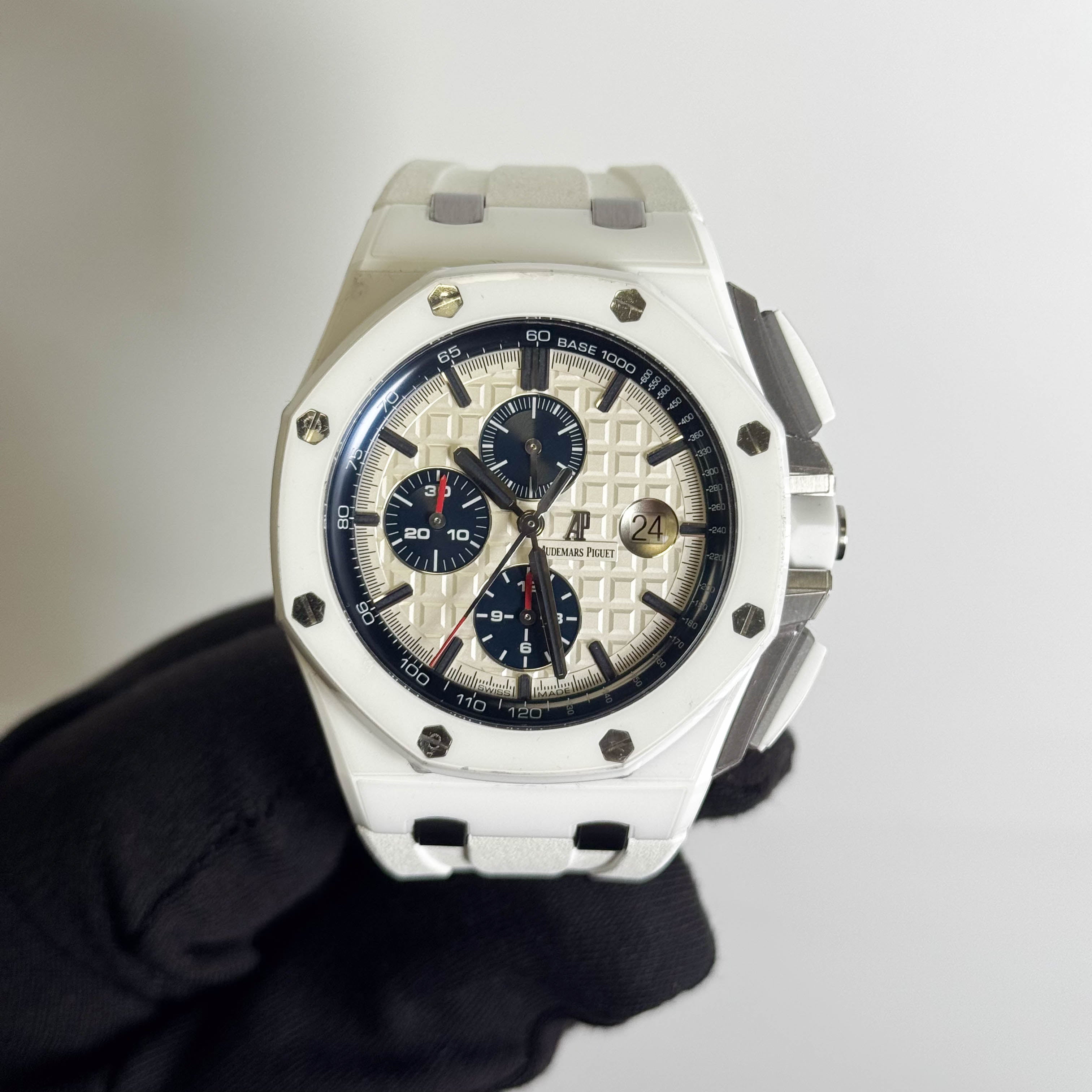 Audemars Piguet Royal Oak Offshore 44mm White Dial Watch Ref# 26402CB.OO.A010CA.01