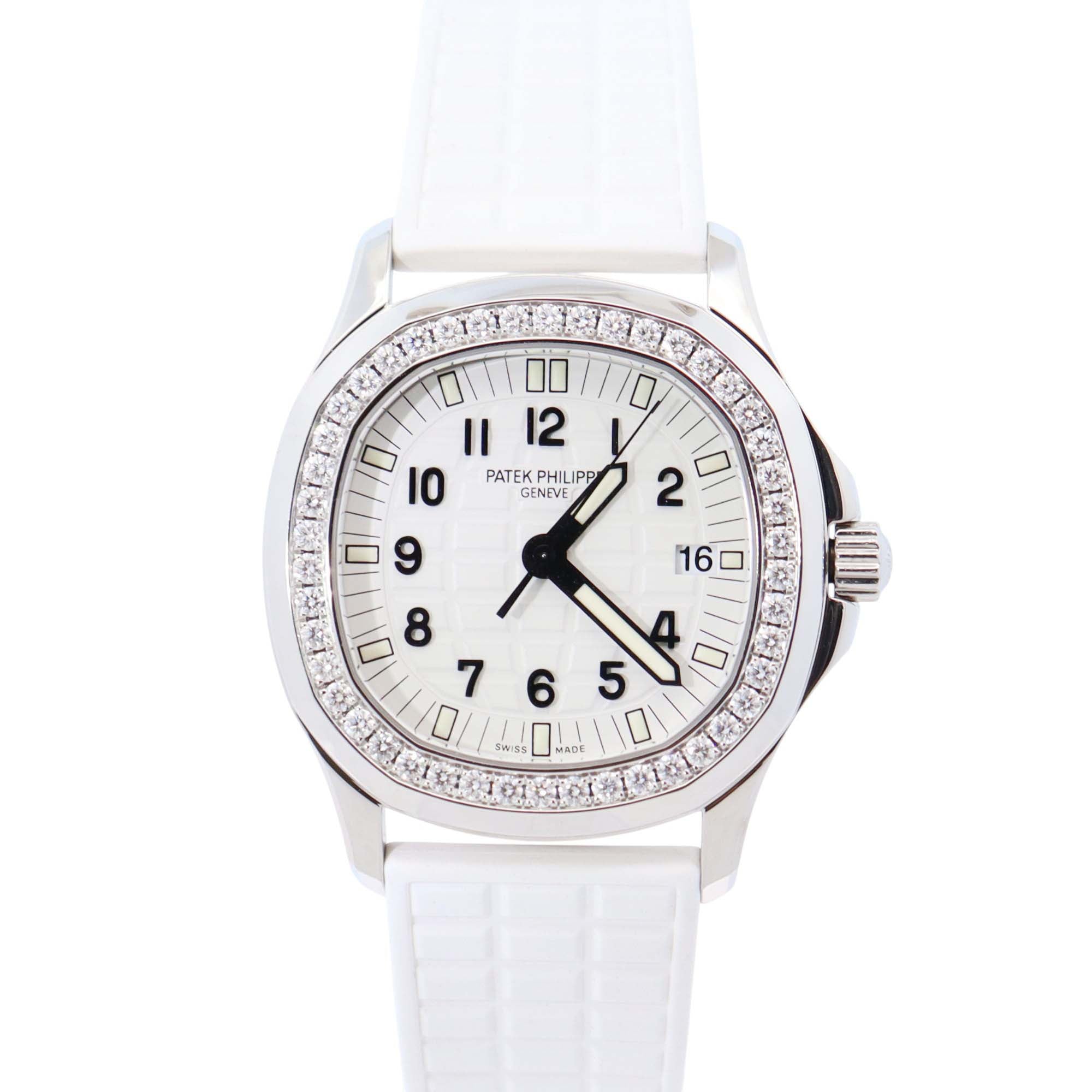Patek Philippe Aquanaut 35mm White Dial Watch Ref# 5067A-011 - Happy Jewelers Fine Jewelry Lifetime Warranty