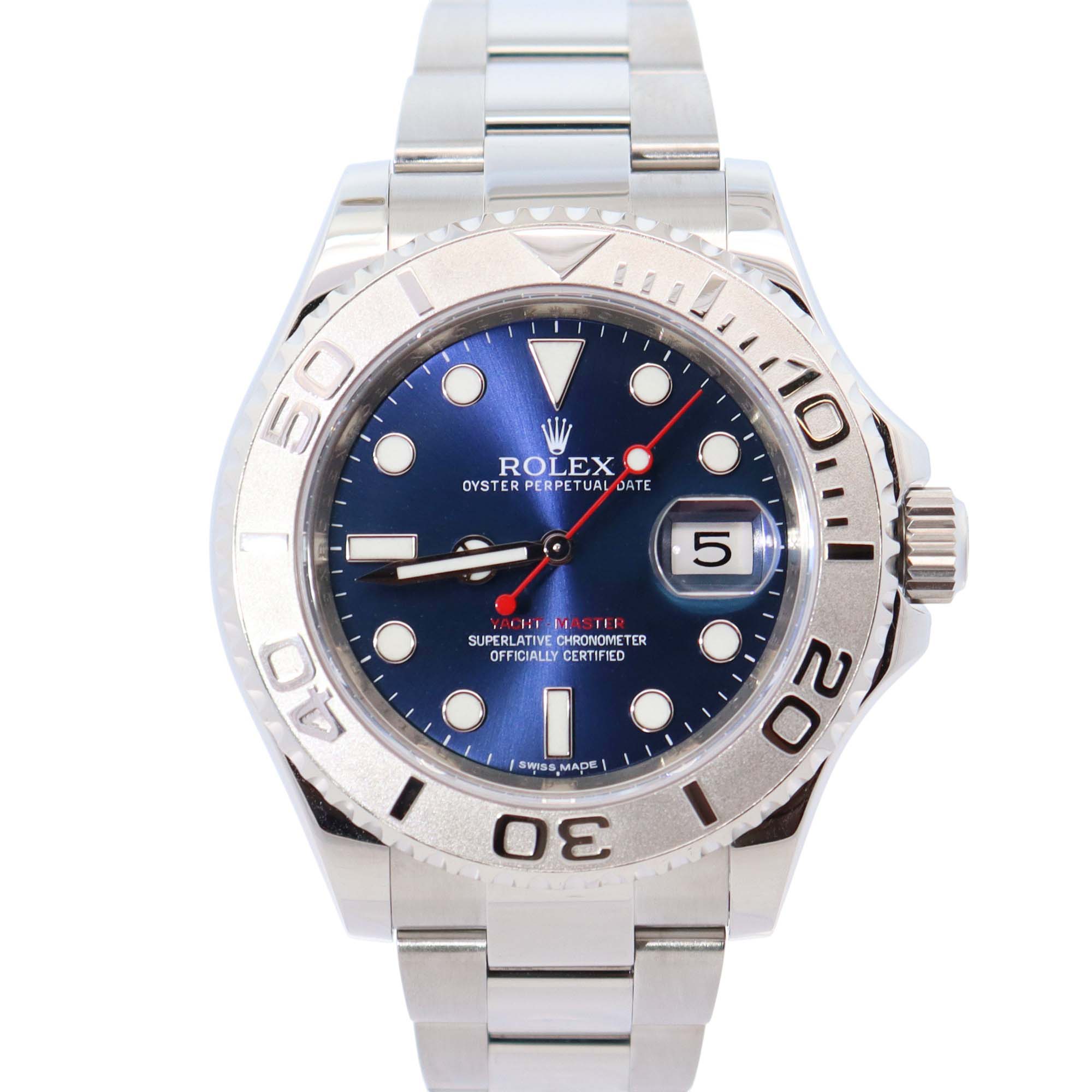 Rolex Yacht-Master 40mm Blue Dial Watch Ref# 116622 - Happy Jewelers Fine Jewelry Lifetime Warranty