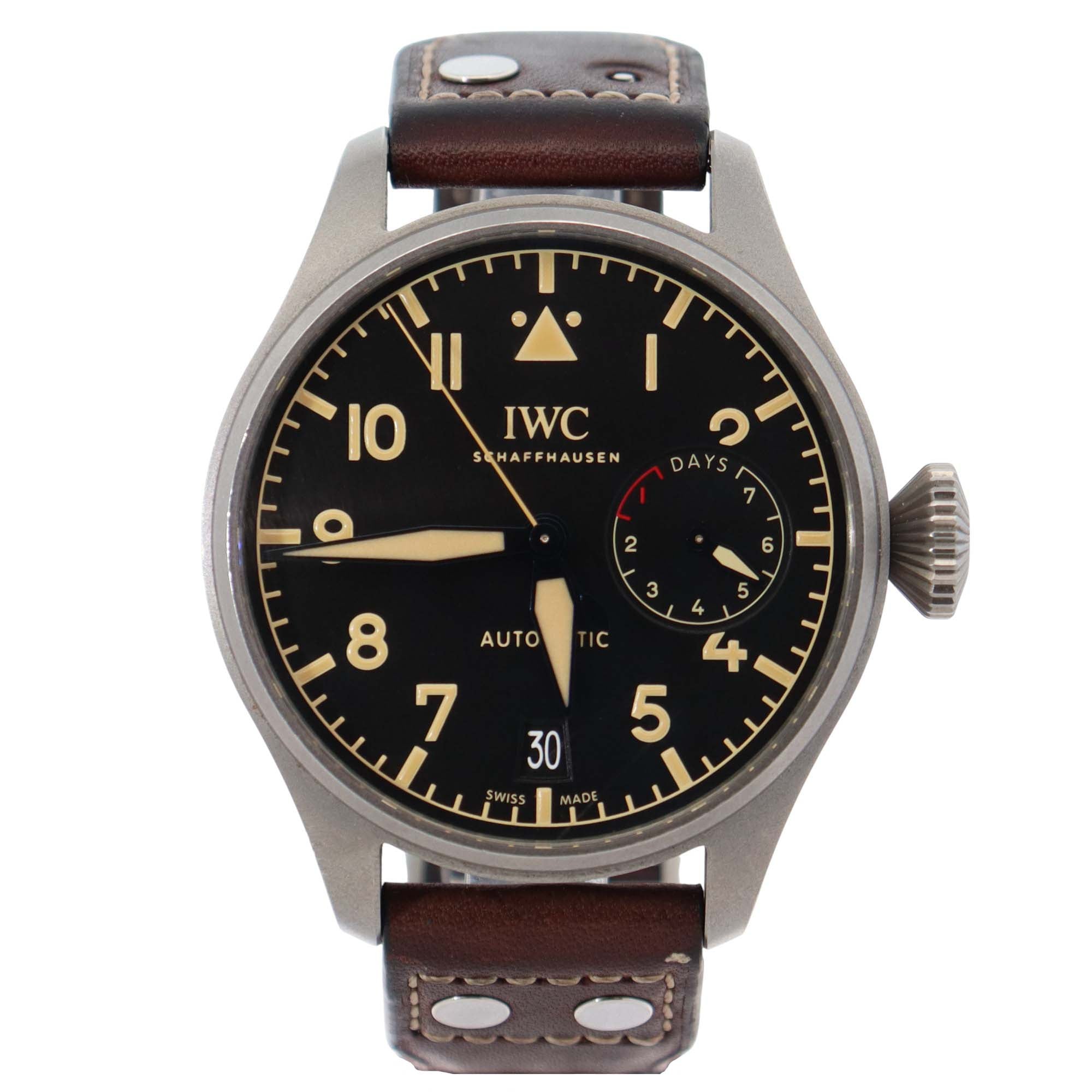 IWC Big Pilot 46.2mm Black Dial Watch Ref# IW501004 - Happy Jewelers Fine Jewelry Lifetime Warranty