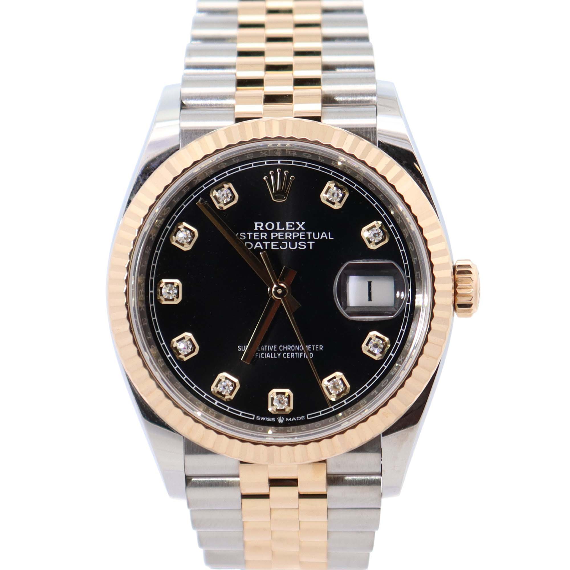 Rolex Datejust 36mm Black Dial Watch Ref# 126233 - Happy Jewelers Fine Jewelry Lifetime Warranty