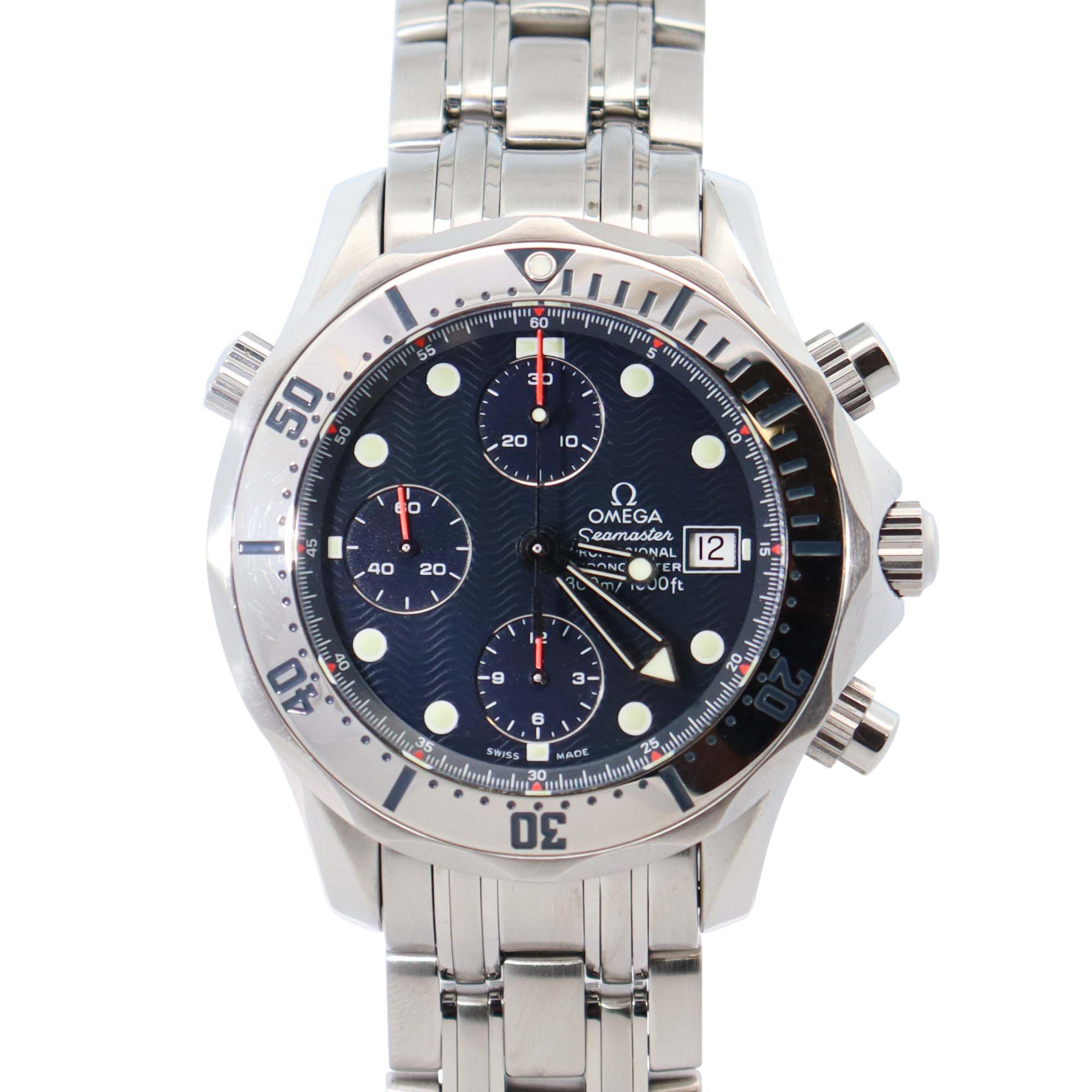 Omega Seamaster 41.5mm Blue Dial Watch Ref# 2598.80.00 - Happy Jewelers Fine Jewelry Lifetime Warranty