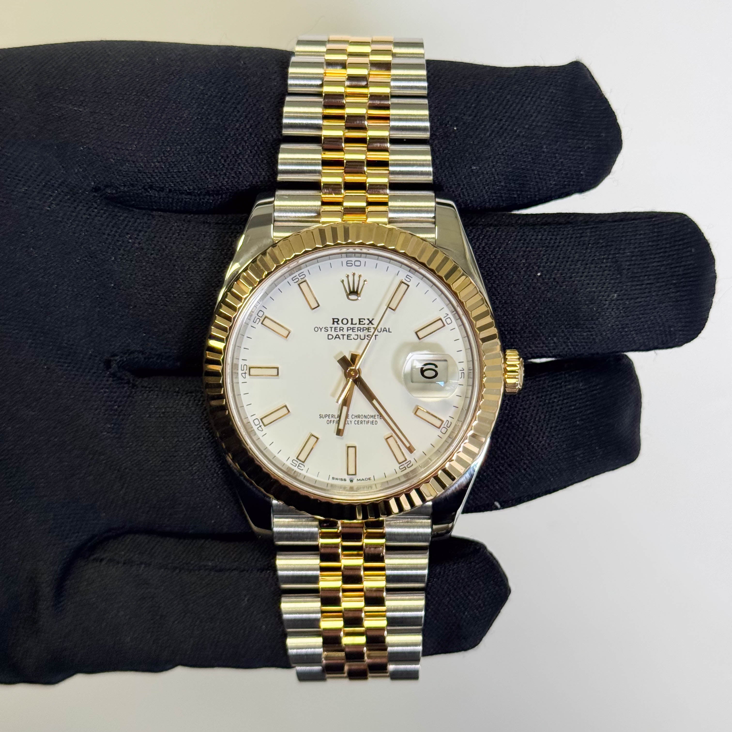 Rolex Datejust 41mm White Dial Watch Ref# 126333 - Happy Jewelers Fine Jewelry Lifetime Warranty