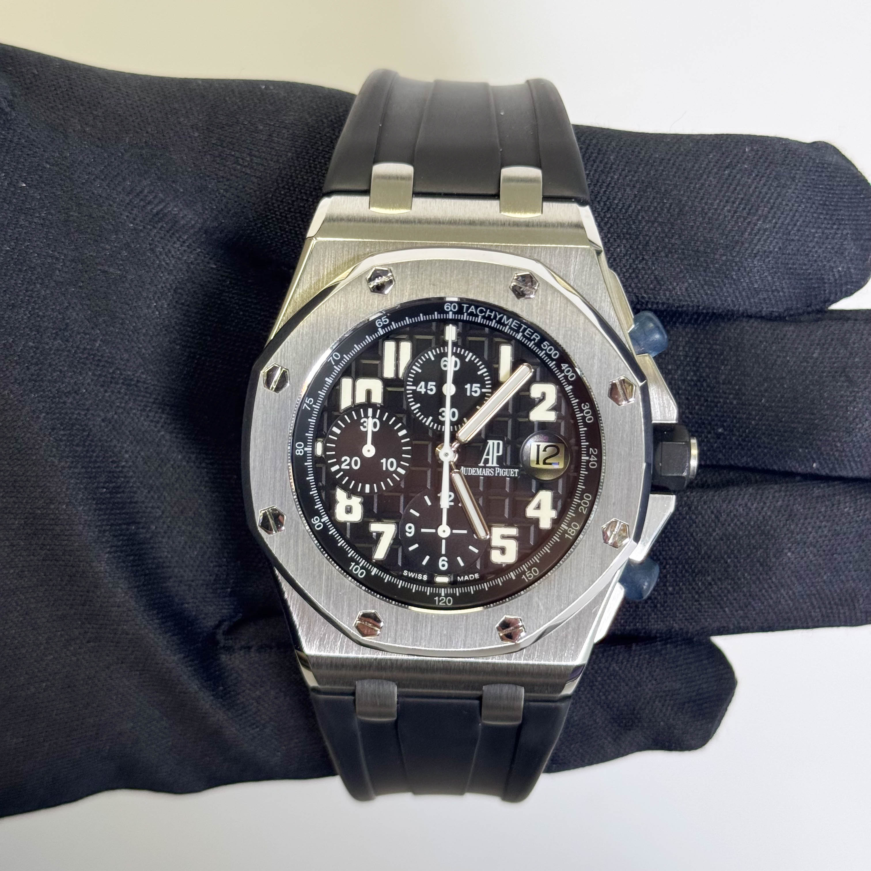 Audemars Piguet Royal Oak 42mm Black Dial Watch Ref# 26170ST.OO.D101CR.03 - Happy Jewelers Fine Jewelry Lifetime Warranty