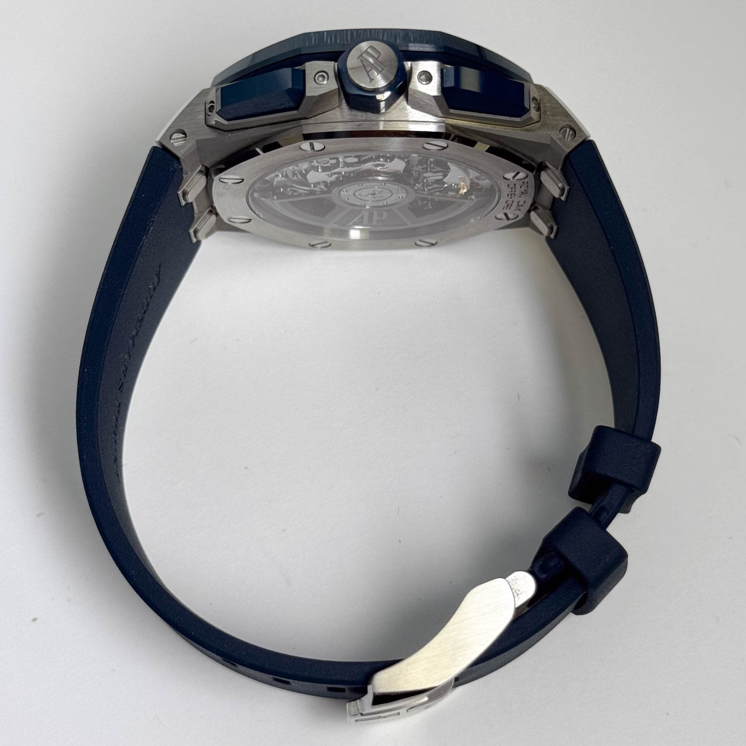 Audemars Piguet Royal Oak 44mm Blue Dial Watch Ref# 26420SO.OO.A029VE.01 - Happy Jewelers Fine Jewelry Lifetime Warranty