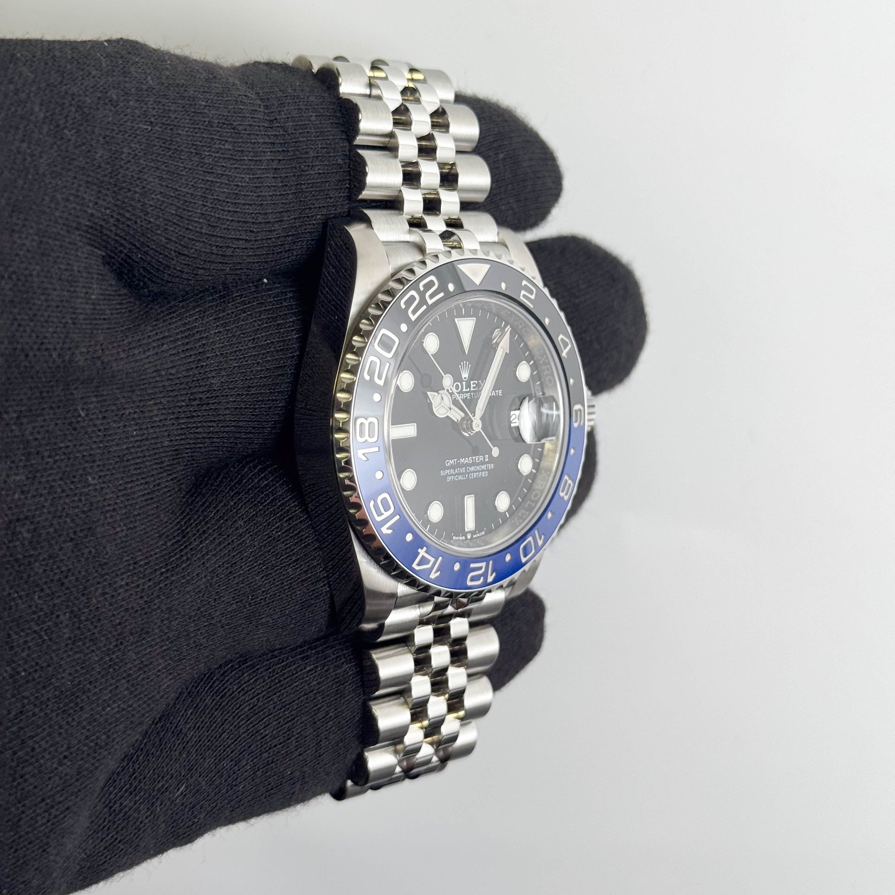 Rolex GMT-Master II "Batgirl" 40mm Black Dial Watch Ref# 126710BLNR
