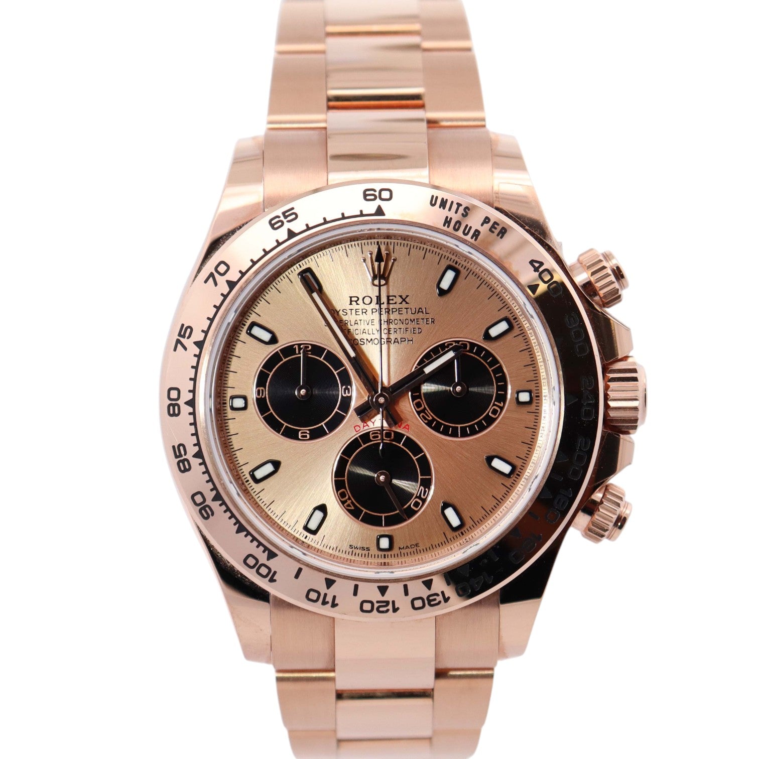 Rolex Daytona 40mm Pink Sundust Dial Watch Ref# 116505 - Happy Jewelers Fine Jewelry Lifetime Warranty