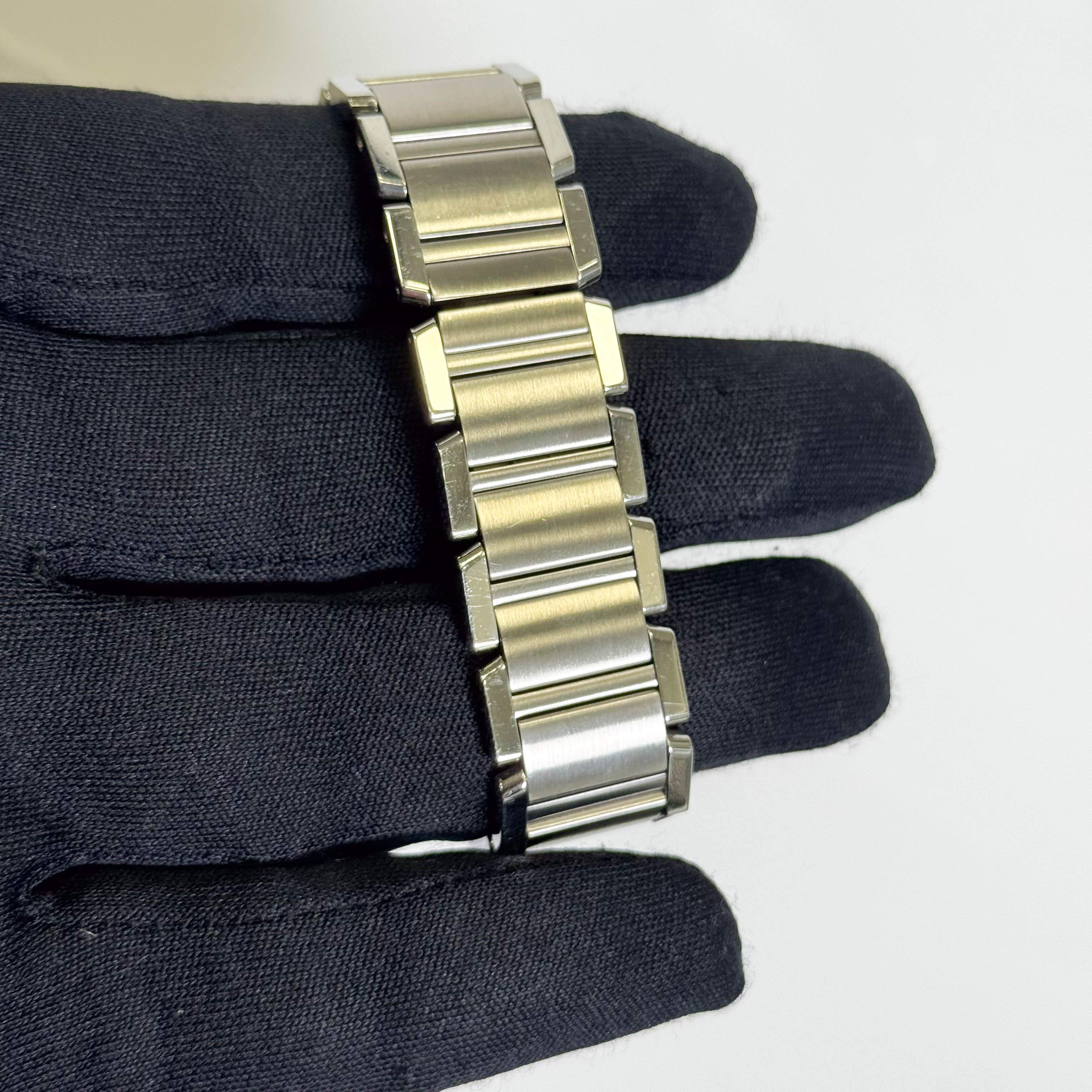 Cartier Tank Stainless Steel 25mm White/Ivory Dial Watch Ref# W51011Q3 - Happy Jewelers Fine Jewelry Lifetime Warranty