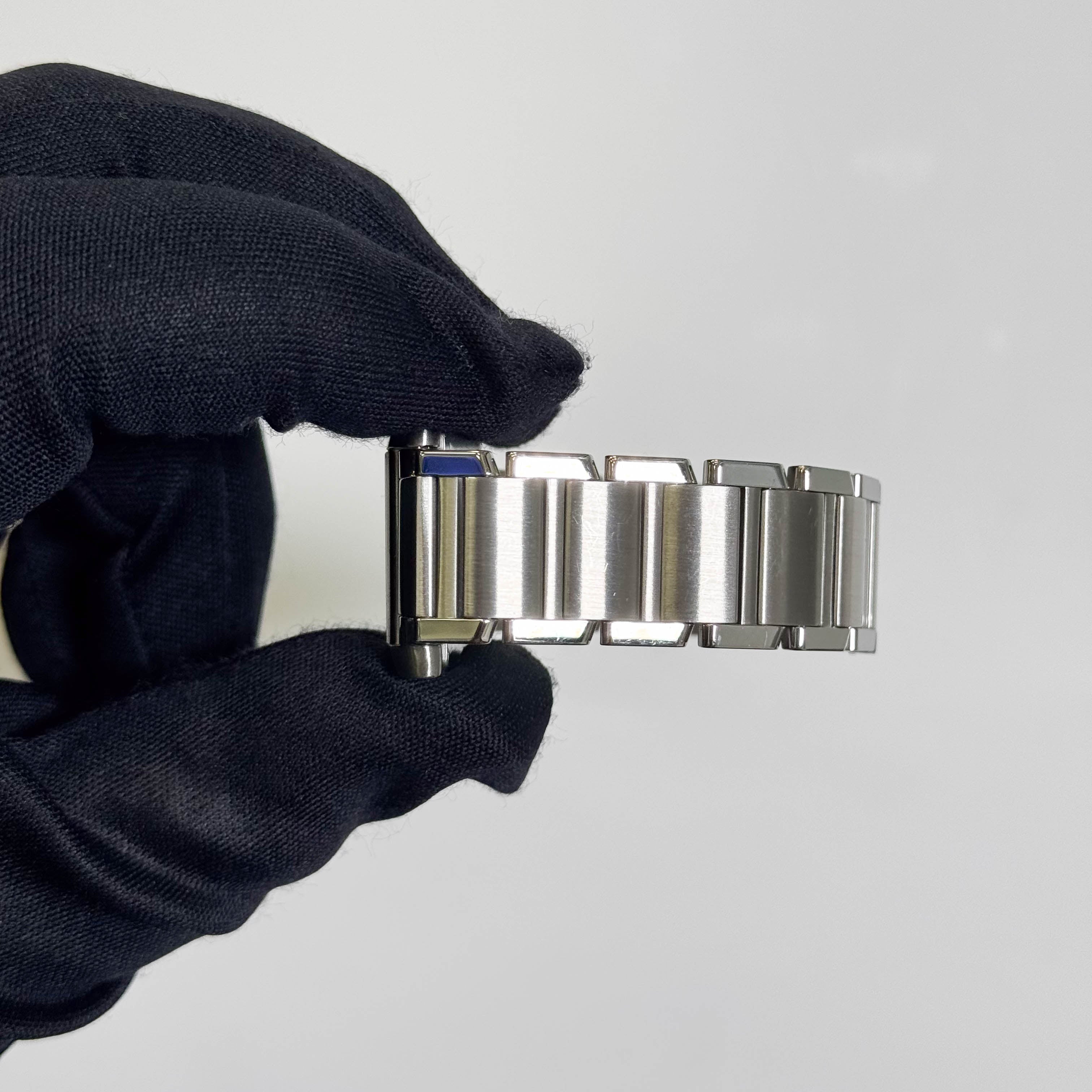 Cartier Tank Stainless Steel 25mm White/Ivory Dial Watch Ref# W51011Q3 - Happy Jewelers Fine Jewelry Lifetime Warranty