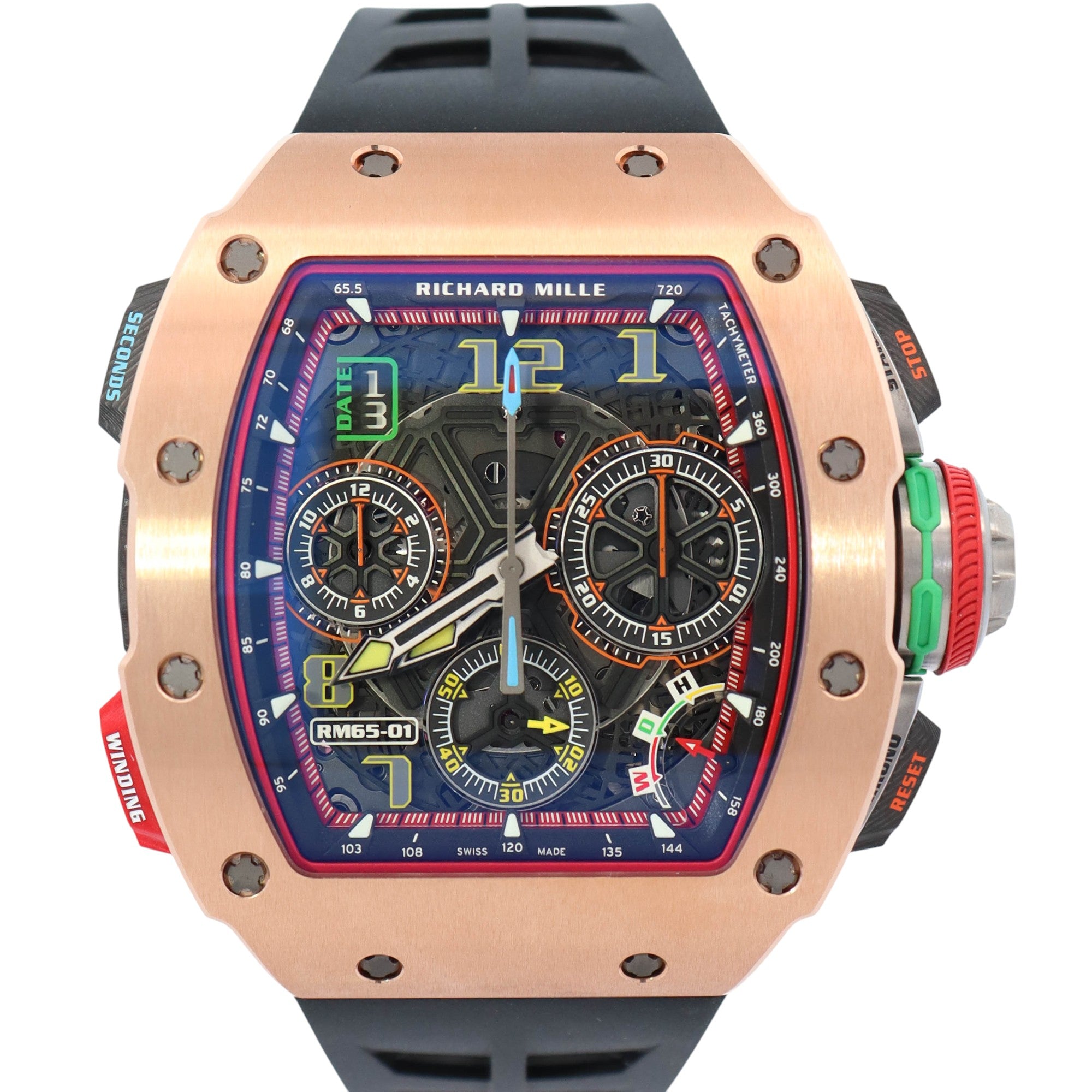 Richard Mille RM65-01 42.5mm Openwork Dial Watch Ref# RM65-01 - Happy Jewelers Fine Jewelry Lifetime Warranty
