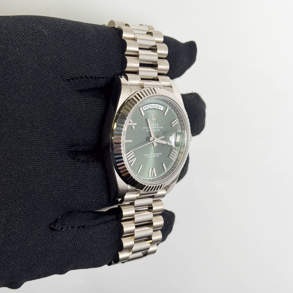 Rolex Day-Date 40mm Olive Dial Watch Ref# 228239