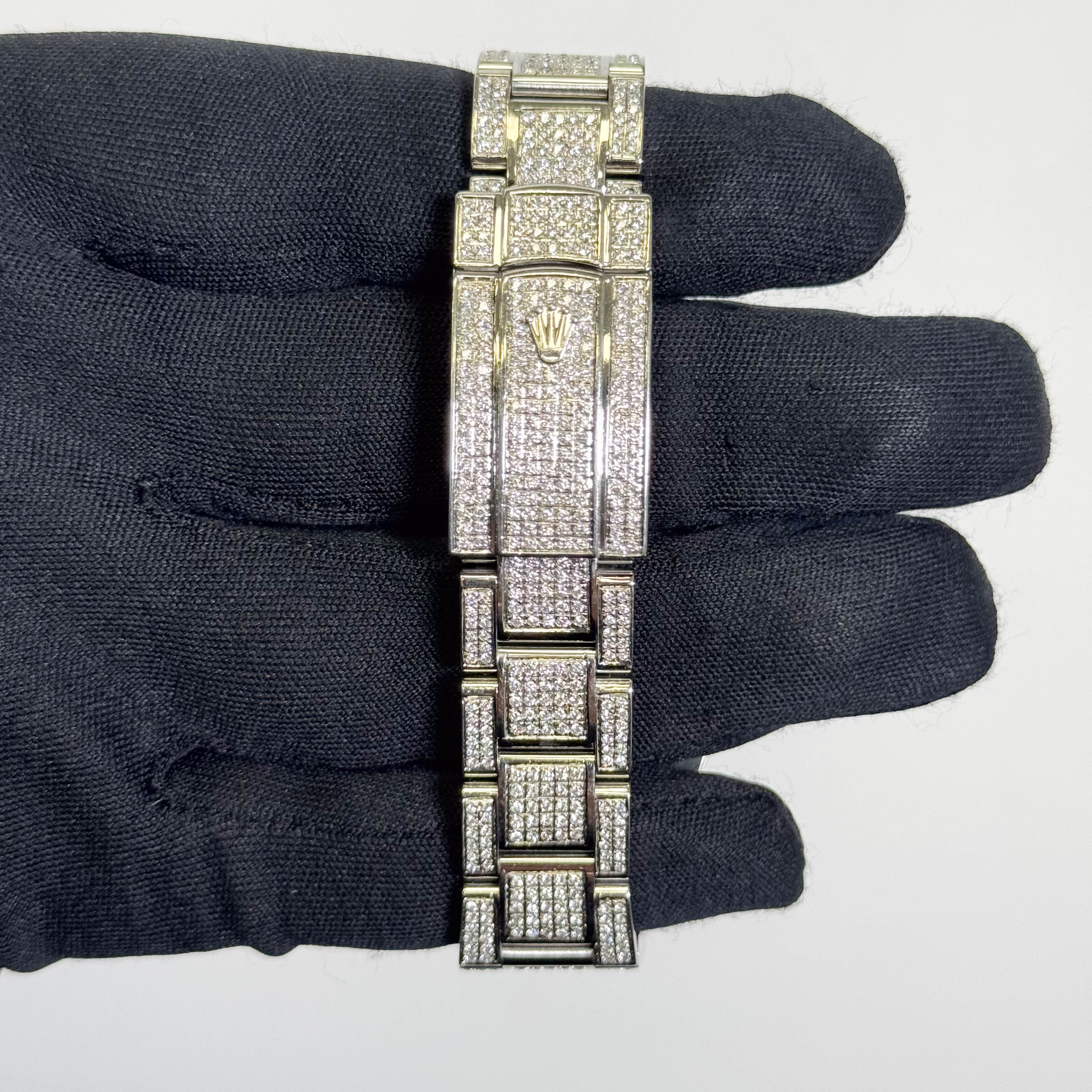 Rolex Datejust 41mm Custom Iced Out Dial w/ Diamond Rainbow Stick Dial Watch Ref# 126334 - Happy Jewelers Fine Jewelry Lifetime Warranty