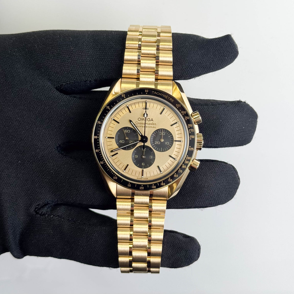 Omega Speedmaster 42mm Yellow Dial Watch Ref# 310.60.42.50.99.002 - Happy Jewelers Fine Jewelry Lifetime Warranty