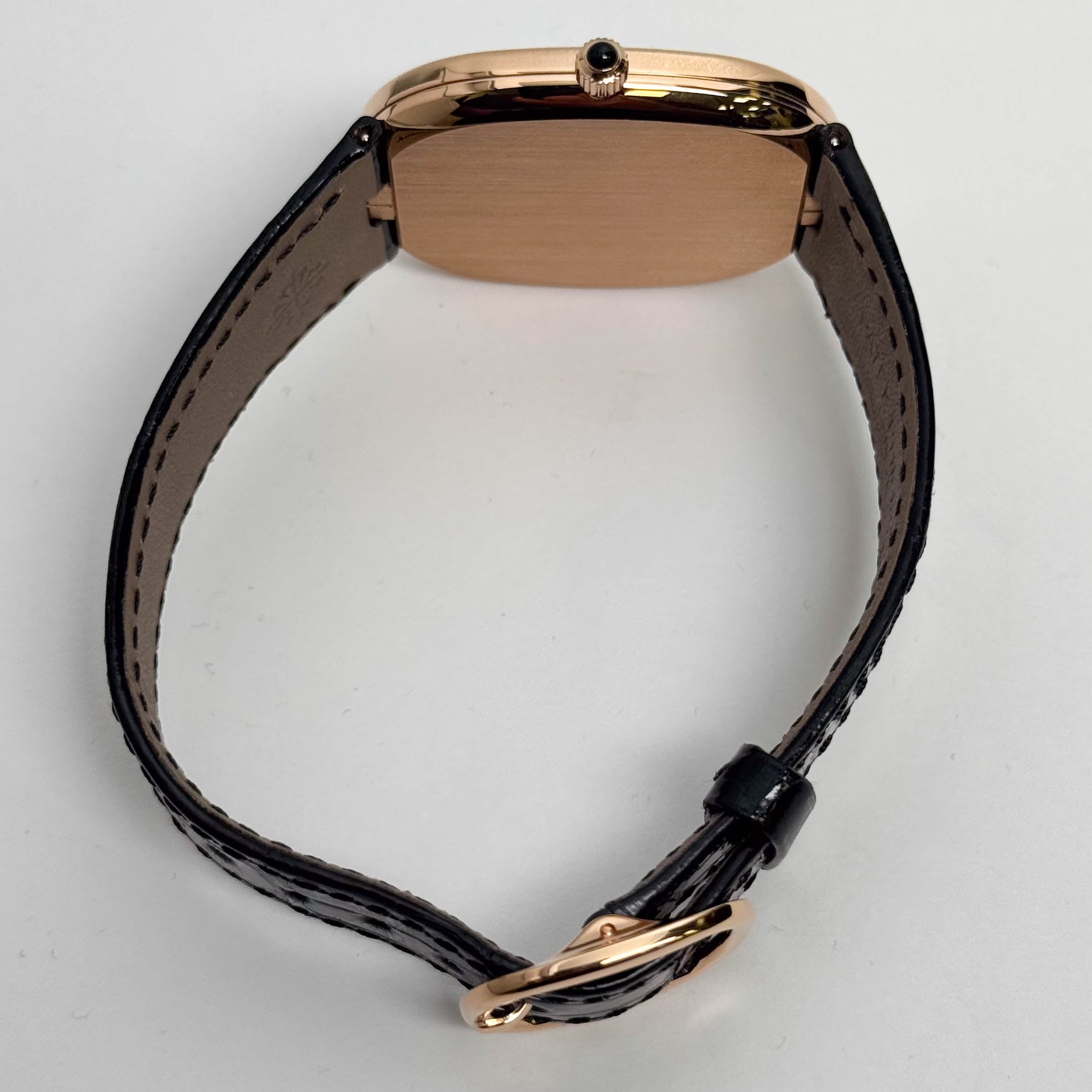 Patek Philippe Golden Ellipse 34.5x39.5mm Black Dial Watch Ref# 5738R-001