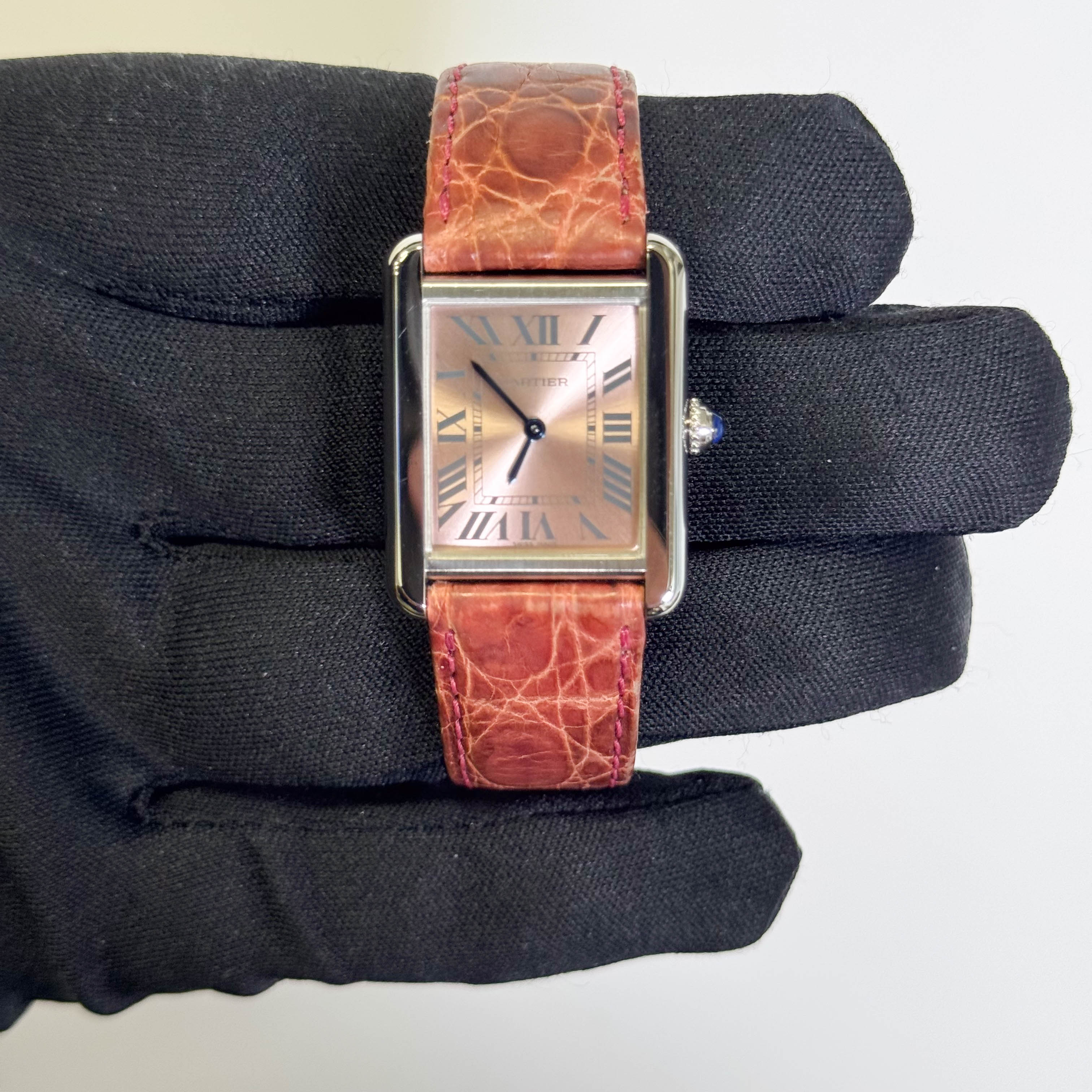 Cartier Tank 31mm Pink Dial Watch Ref# W5200000