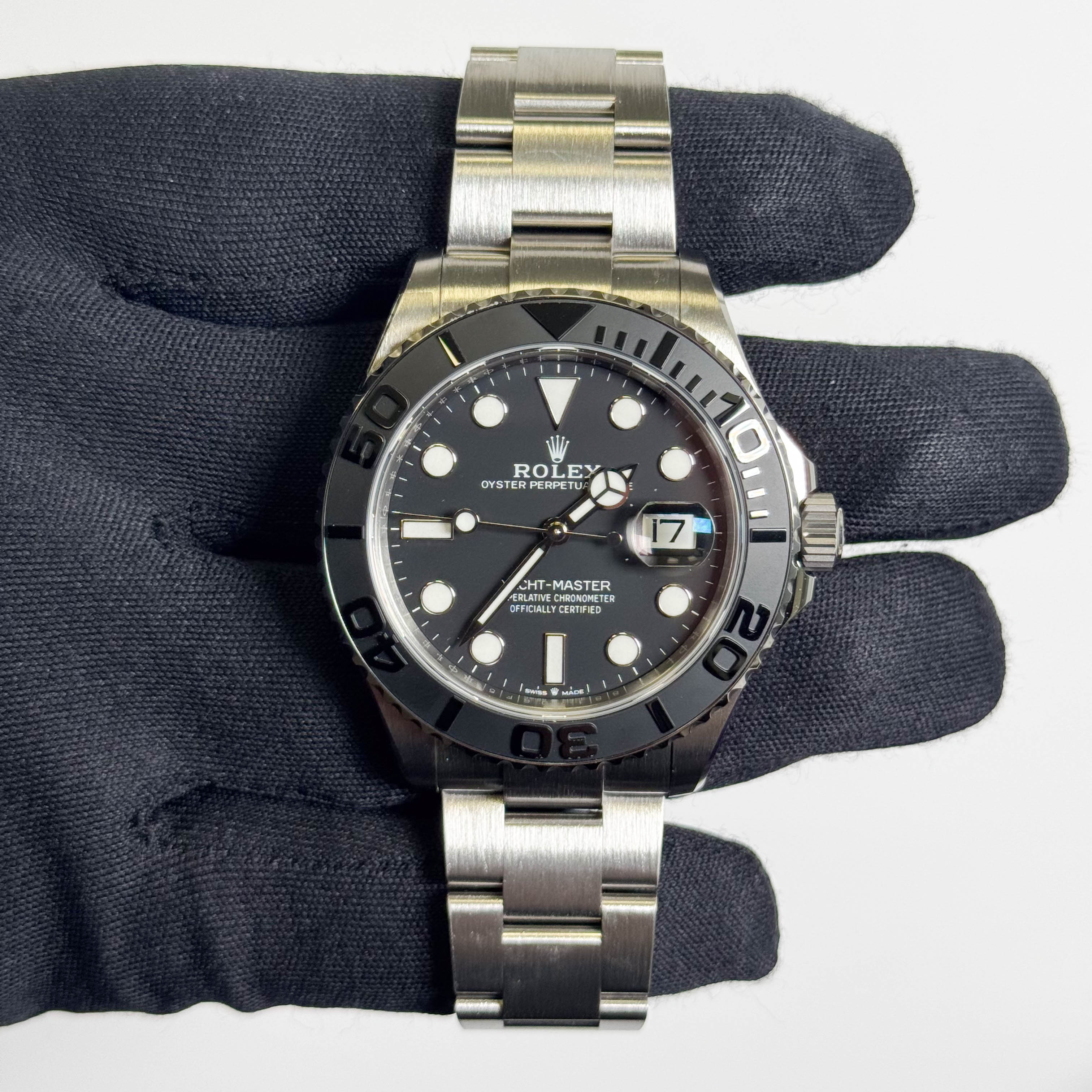 Rolex Yacht-Master 42mm Black Dial Watch Ref# 226627 - Happy Jewelers Fine Jewelry Lifetime Warranty