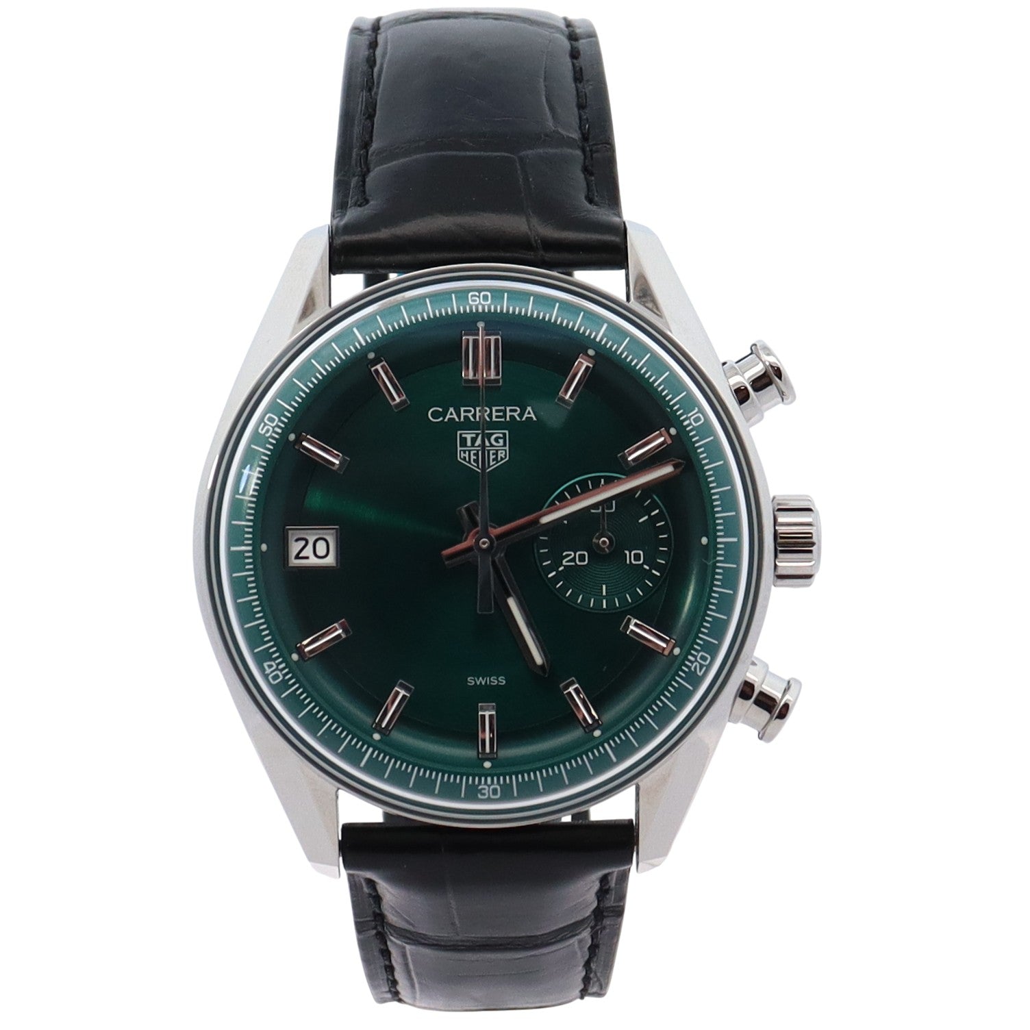 Tag Heuer Carrera 39mm Green Dial Watch Ref# CBS2211 - Happy Jewelers Fine Jewelry Lifetime Warranty