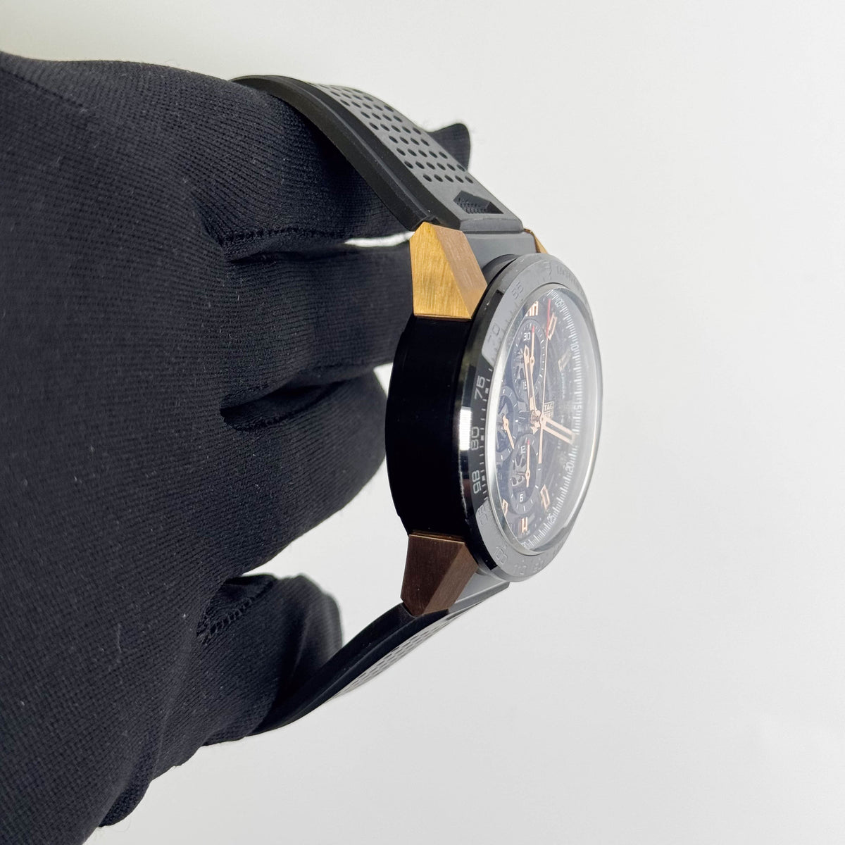 Tag Heuer Carrera Heuer 01 Chronograph 43mm Black Dial Watch Ref# CAR205A.FT6087