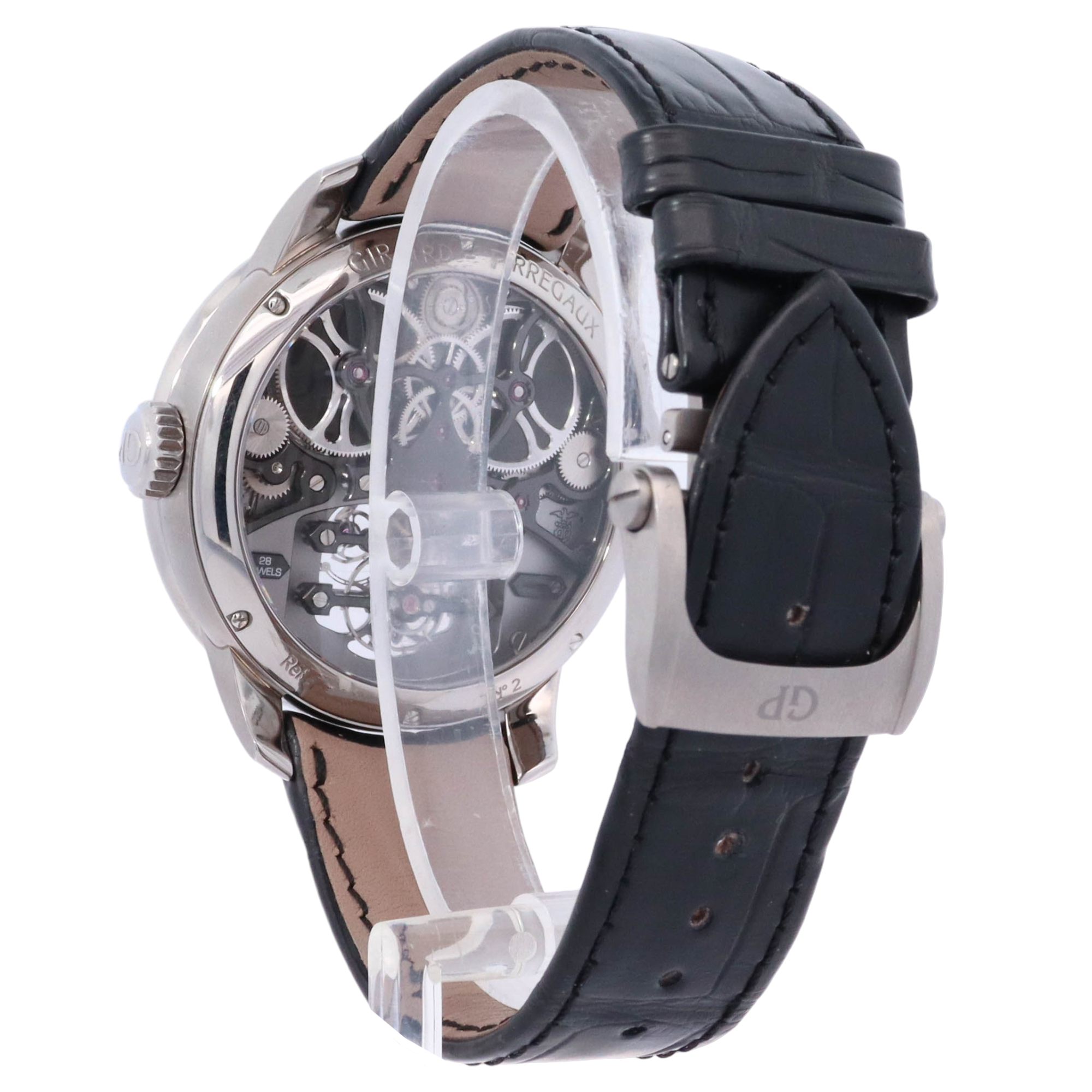 Girard Perregaux Constant Escapement L.M. 46mm Titanium Black Skeleton Dial Watch Reference# 93505-21-631-BA6E - Happy Jewelers Fine Jewelry Lifetime Warranty