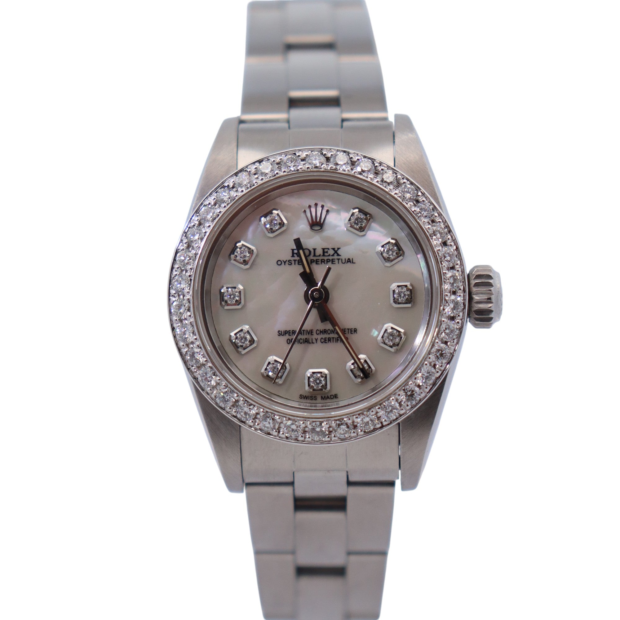 Rolex Oyster Perpetual 26mm MOP Dial Watch Ref# 69160 - Happy Jewelers Fine Jewelry Lifetime Warranty