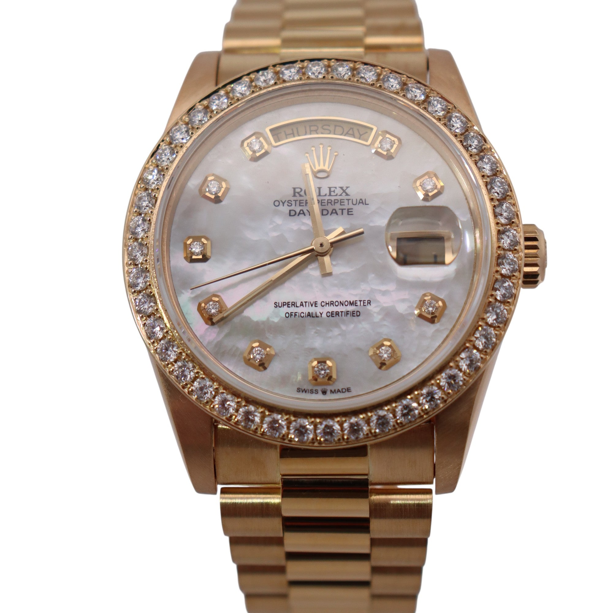 Rolex Day-Date 36mm MOP Dial Watch Ref# 10838 - Happy Jewelers Fine Jewelry Lifetime Warranty