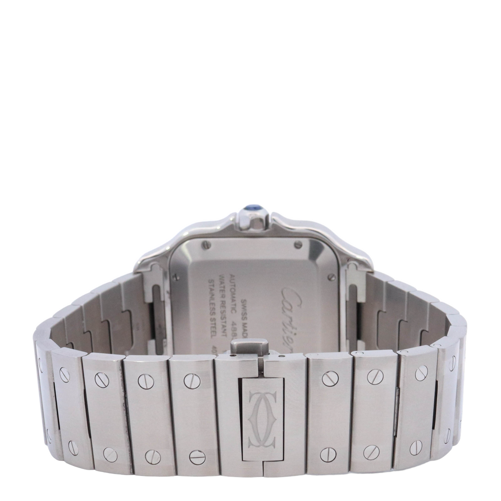 Cartier Santos 40mm Stainless Steel White Roman Dial Watch Reference# WSSA0018 - Happy Jewelers Fine Jewelry Lifetime Warranty