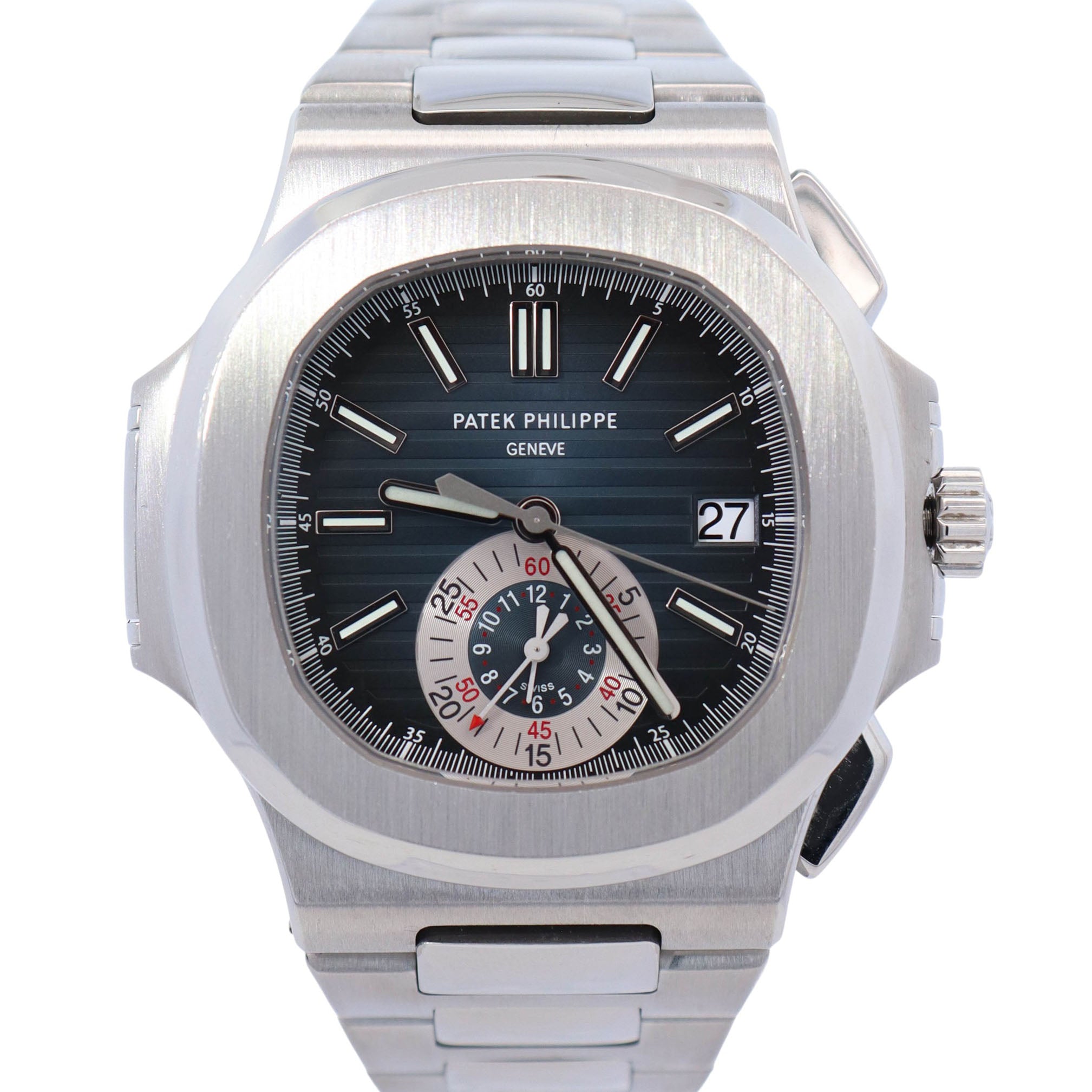 Patek Philippe Nautilus 40.5mm Blue Dial Watch Ref# 5980/1A-001 - Happy Jewelers Fine Jewelry Lifetime Warranty