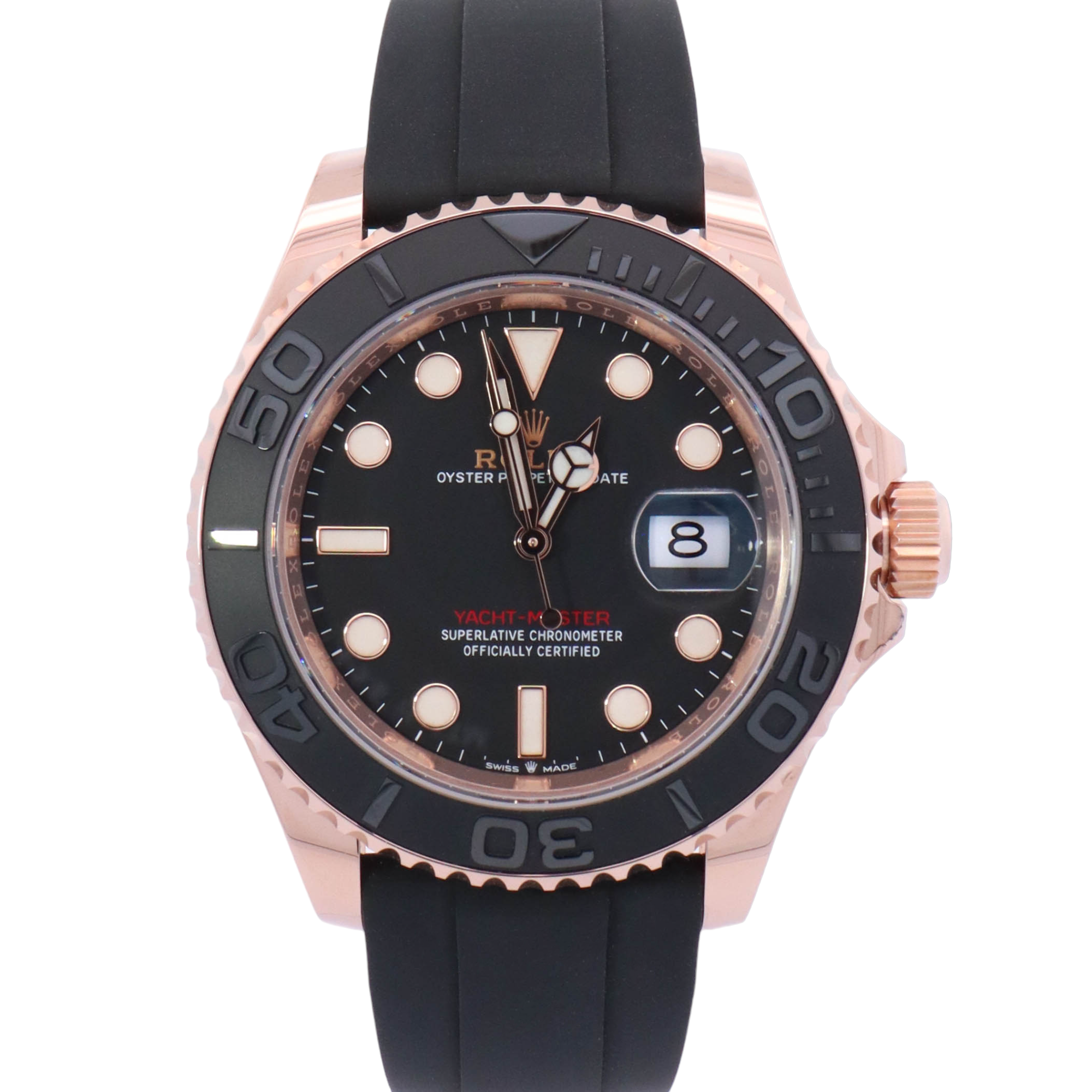 Rolex Yachtmaster 40mm Everose Gold Black Dot Dial Watch Refence# 126655 - Happy Jewelers Fine Jewelry Lifetime Warranty