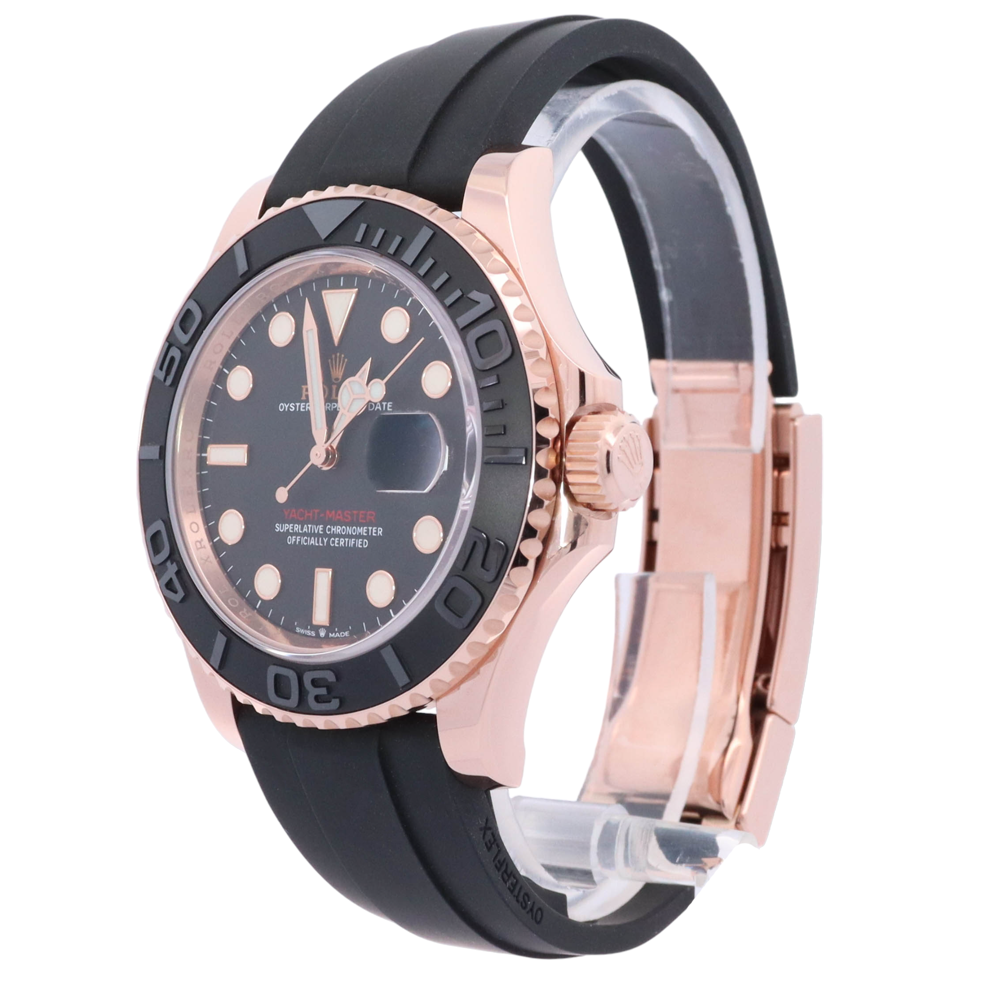Rolex Yachtmaster 40mm Everose Gold Black Dot Dial Watch Refence# 126655 - Happy Jewelers Fine Jewelry Lifetime Warranty