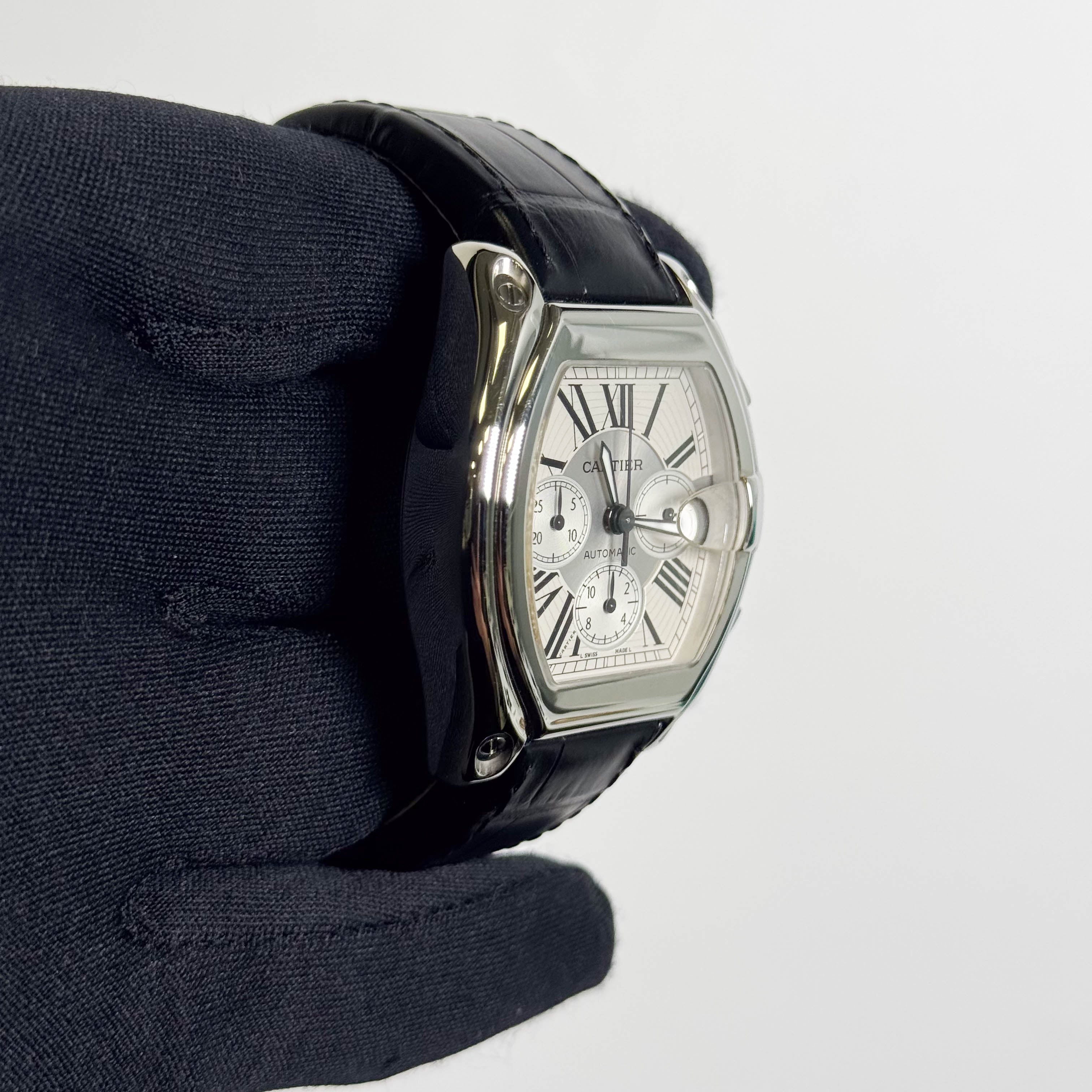 Cartier Roadster 48mm Silver Dial Watch Ref# W62019X6 - Happy Jewelers Fine Jewelry Lifetime Warranty