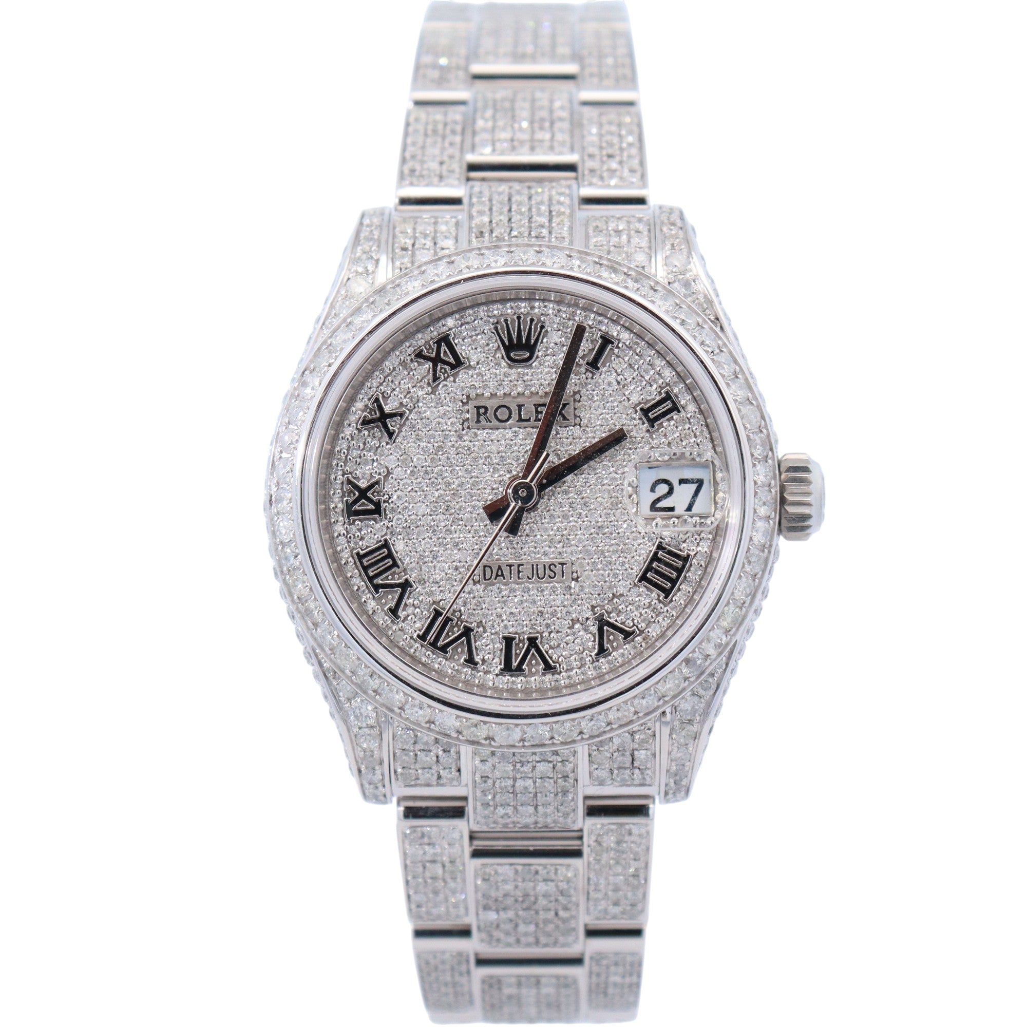Rolex Datejust 31mm Custom Iced Out Dial Watch Ref# 278240 - Happy Jewelers Fine Jewelry Lifetime Warranty
