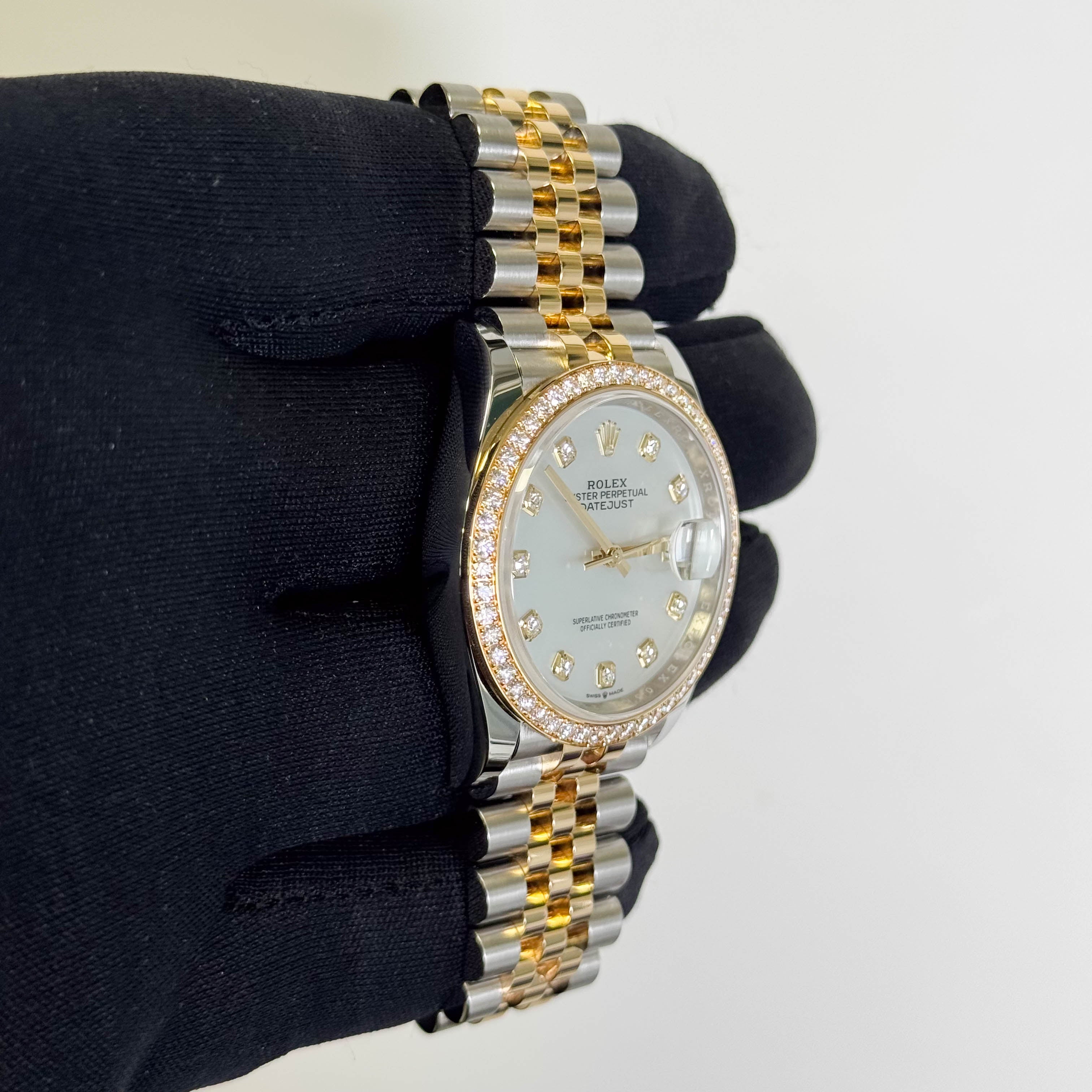 Rolex Datejust 36mm MOP Dial Watch Ref# 126283RBR - Happy Jewelers Fine Jewelry Lifetime Warranty