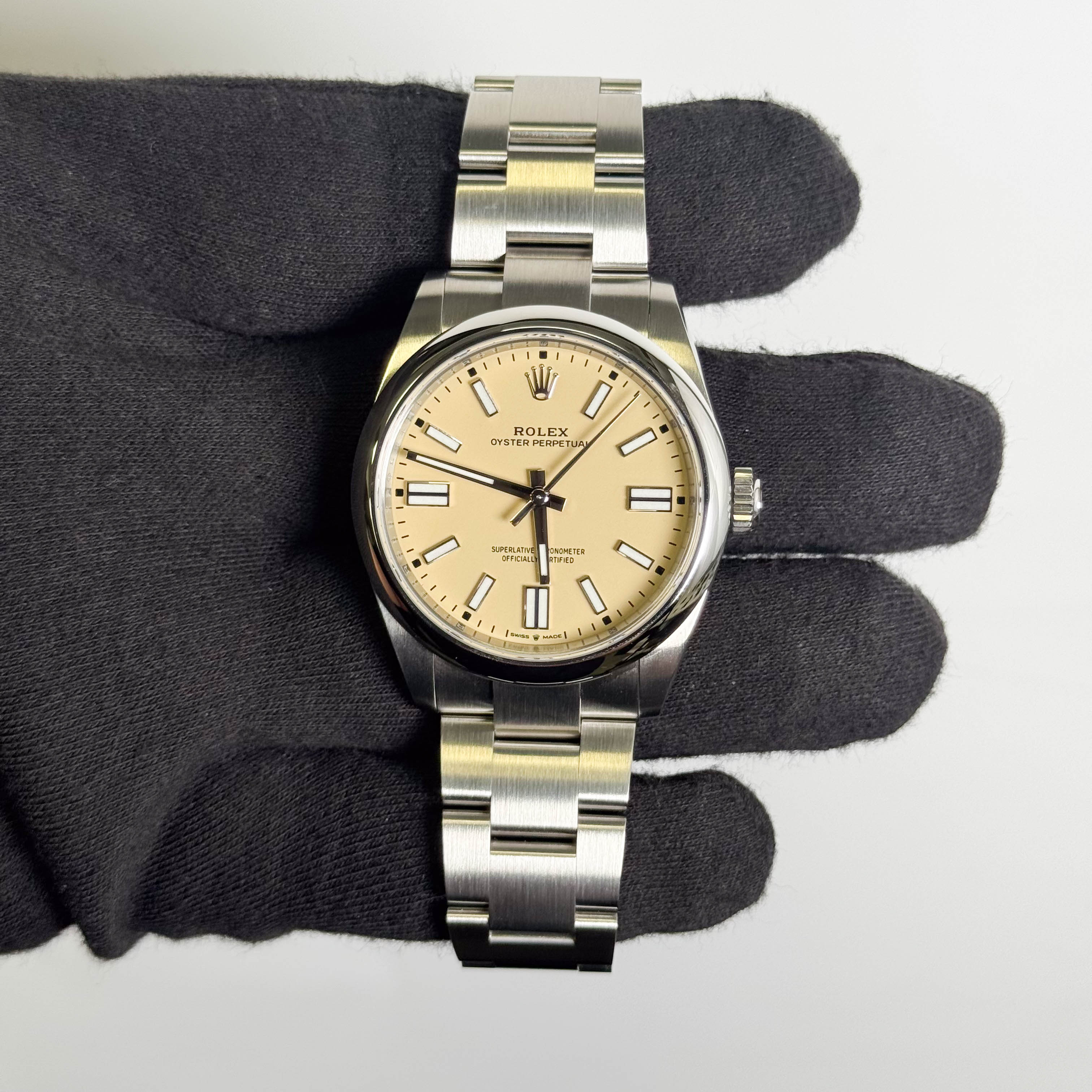Rolex Oyster Perpetual 41mm Beige Dial Watch Ref# 134300