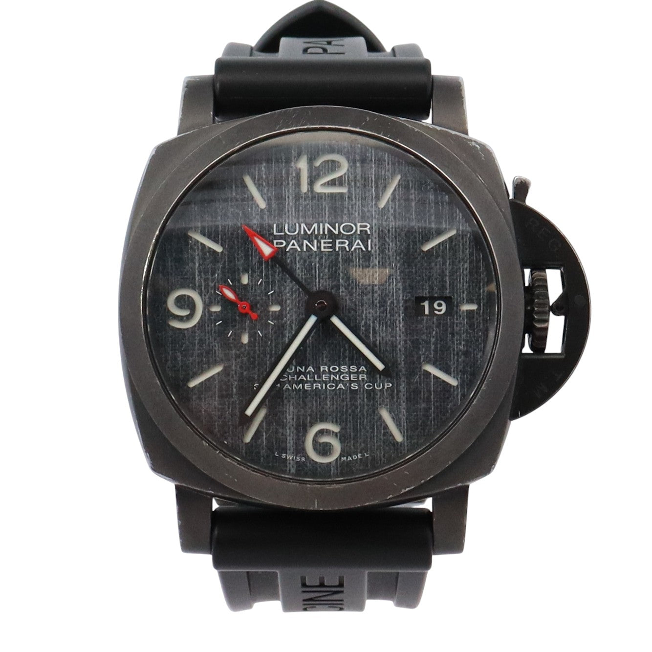 Panerai Luminor 44mm Black Dial Watch Ref# PAM01036 - Happy Jewelers Fine Jewelry Lifetime Warranty