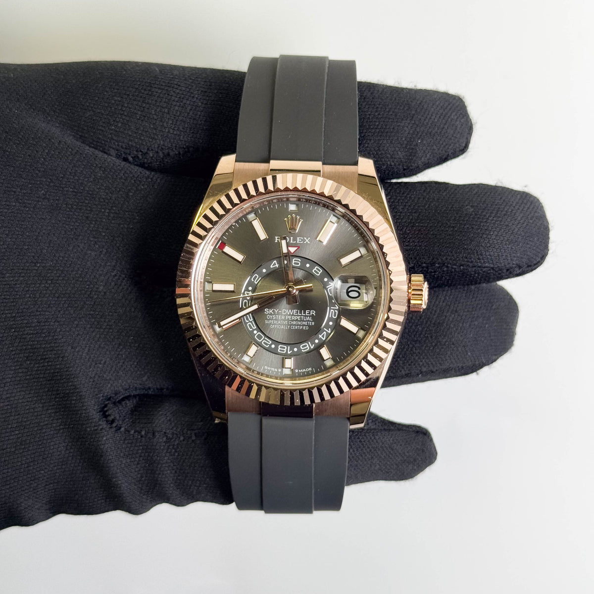 Rolex Sky-Dweller 42mm Rhodium Dial Watch Ref# 336235 - Happy Jewelers Fine Jewelry Lifetime Warranty