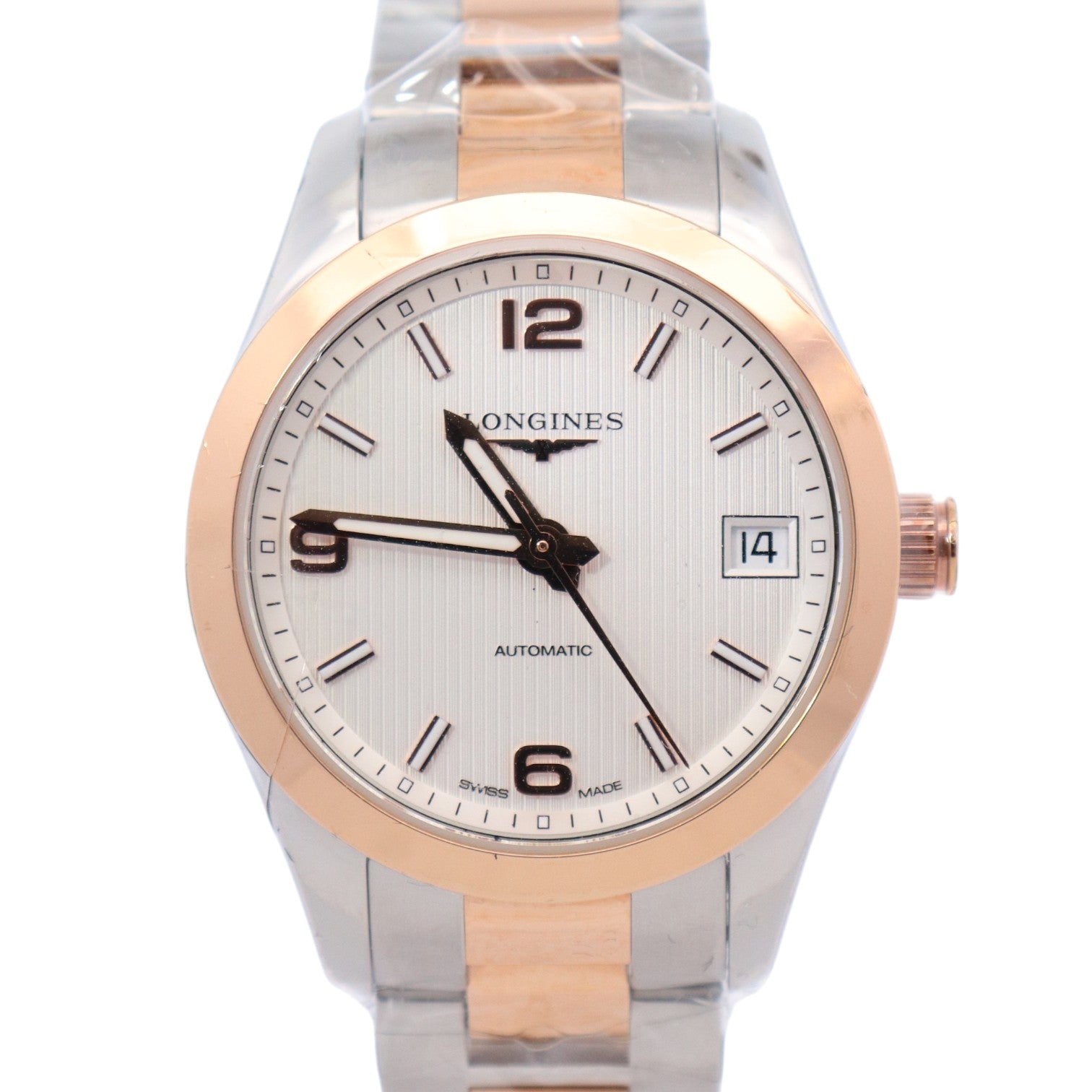 Longines Conquest 34mm Silver Dial Watch Ref#L2.385.5.76.7 - Happy Jewelers Fine Jewelry Lifetime Warranty