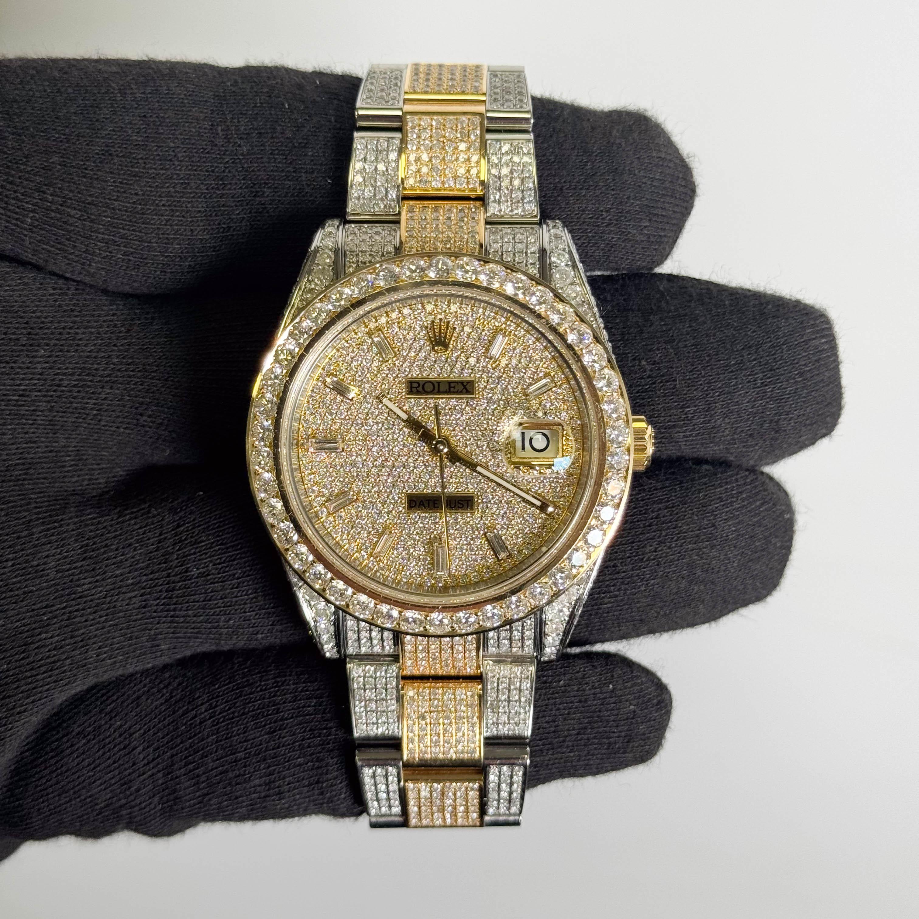 Rolex Datejust 41mm Custom Iced Out Dial Watch Ref# 126333
