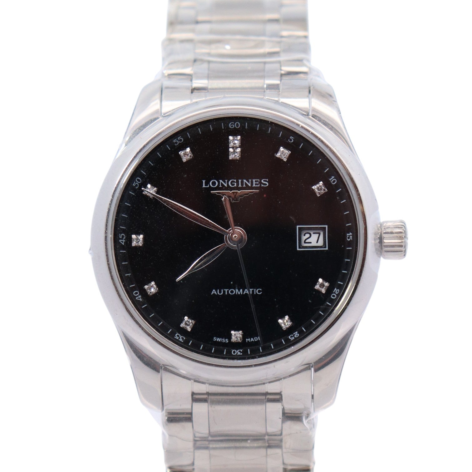 Longines Moonphase 29mm Black Dial Watch Ref#L2.257.4.57.6 - Happy Jewelers Fine Jewelry Lifetime Warranty