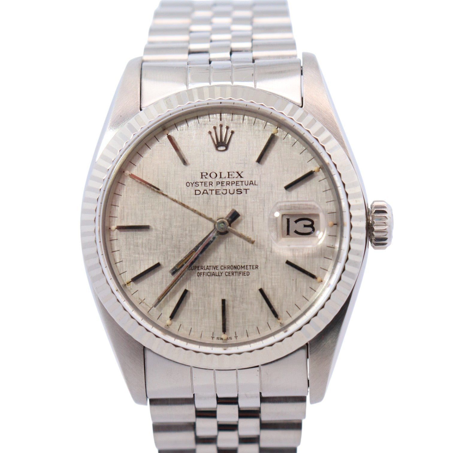 Rolex Datejust 36mm Silver Dial Watch Ref# 1601 - Happy Jewelers Fine Jewelry Lifetime Warranty