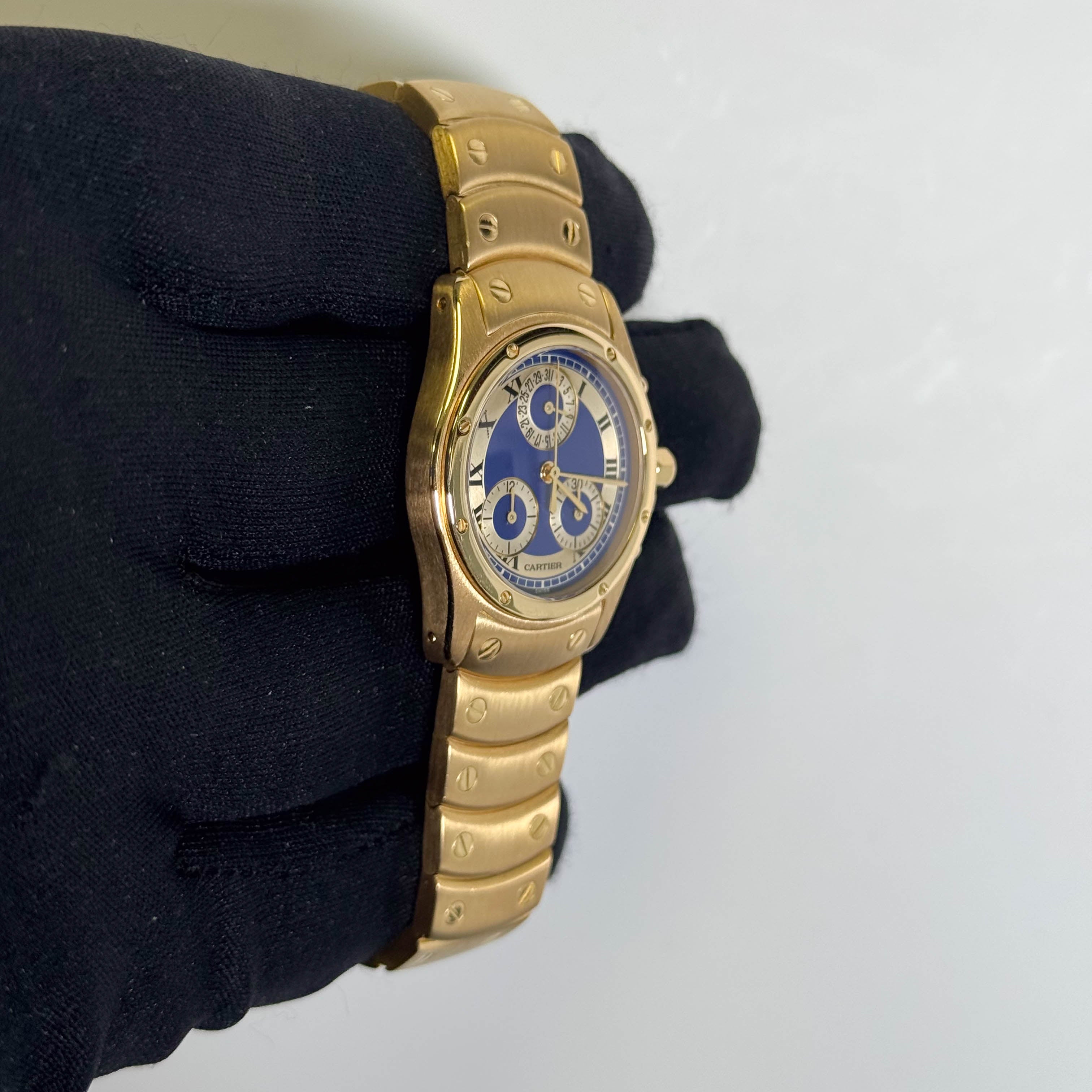 Cartier Ronde 28mm Blue Dial Watch Ref# W15078G1