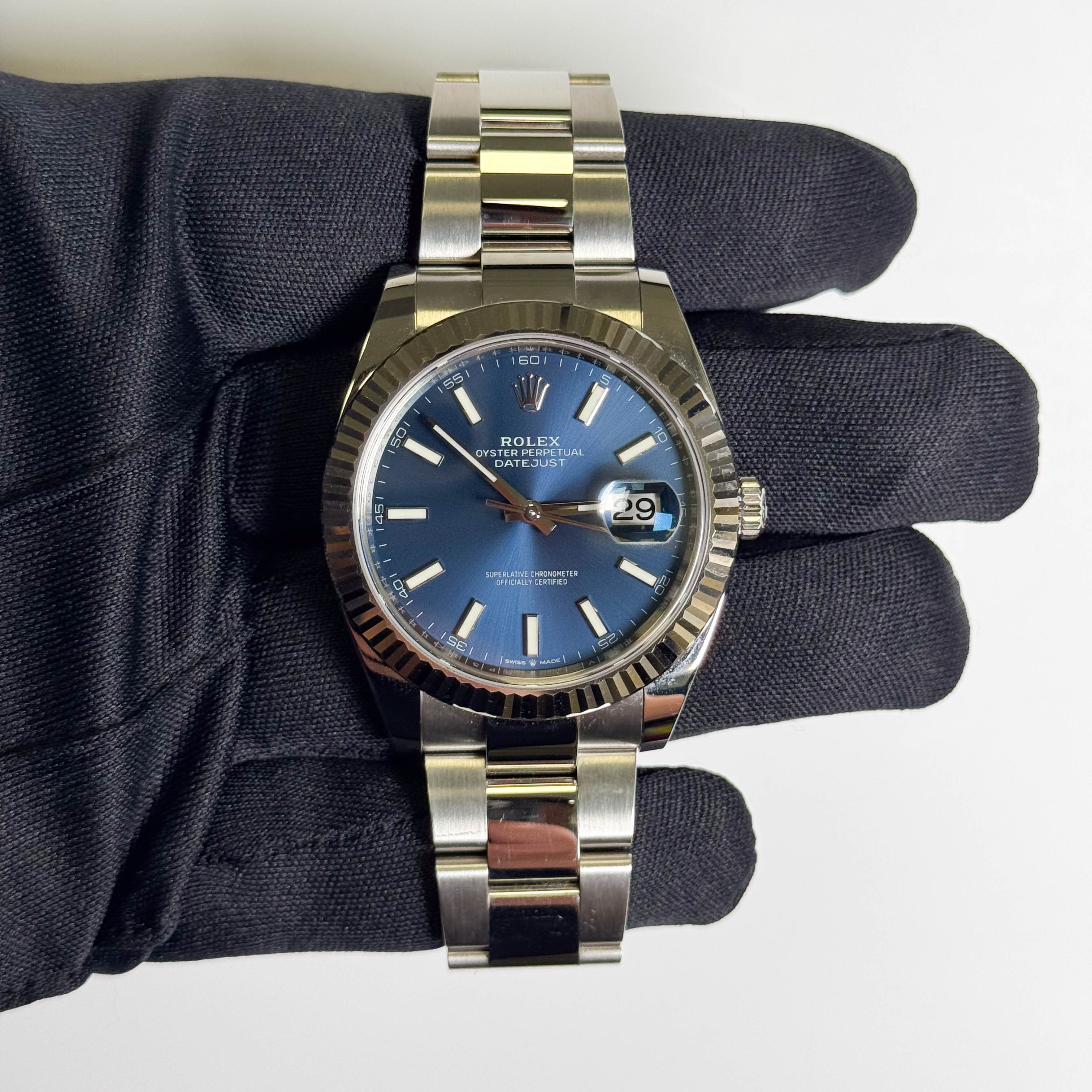 Rolex Datejust 41mm Blue Dial Watch Ref# 126334 - Happy Jewelers Fine Jewelry Lifetime Warranty
