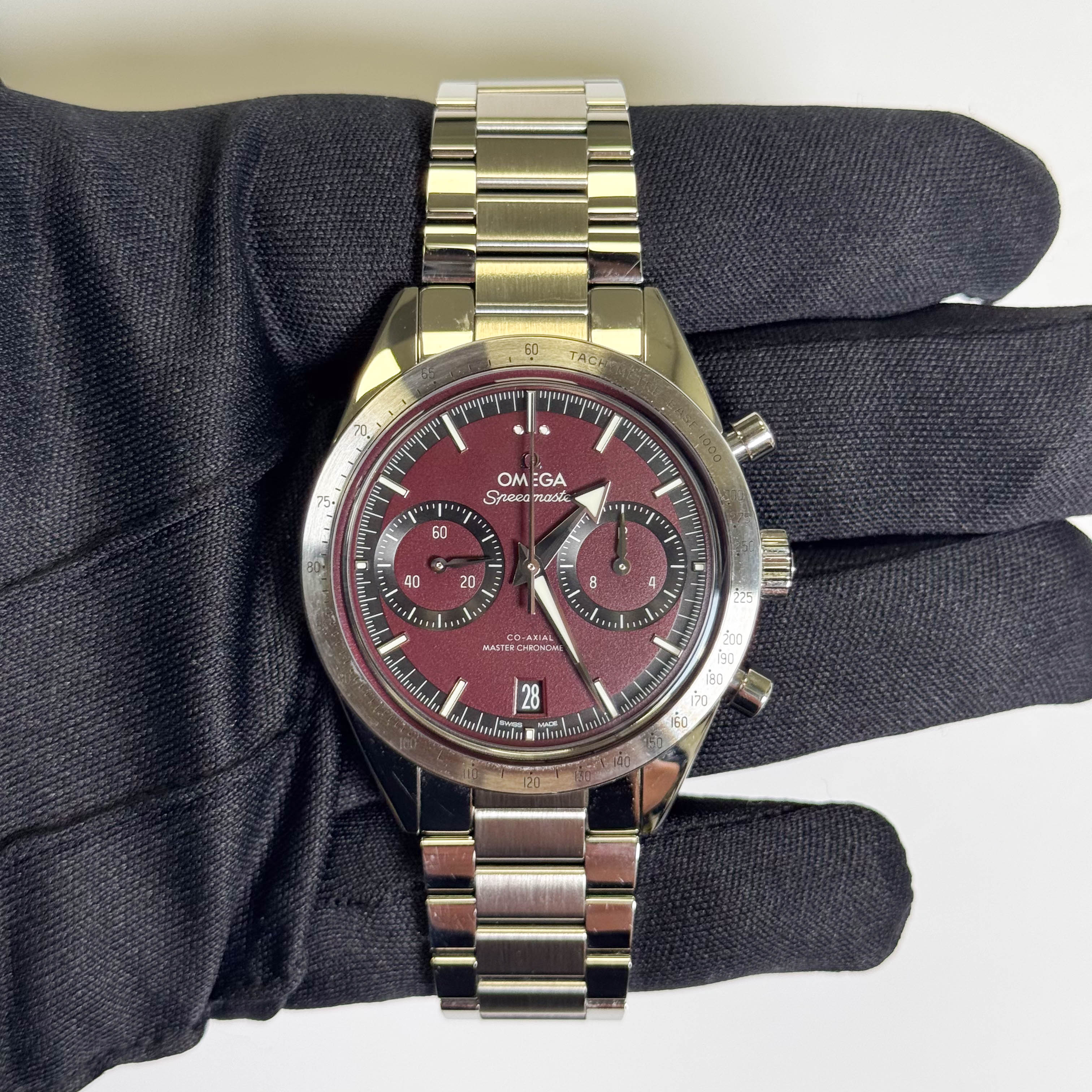 Omega Speedmaster 42mm Red Dial Watch Ref# 332.10.41.51.11.001 - Happy Jewelers Fine Jewelry Lifetime Warranty