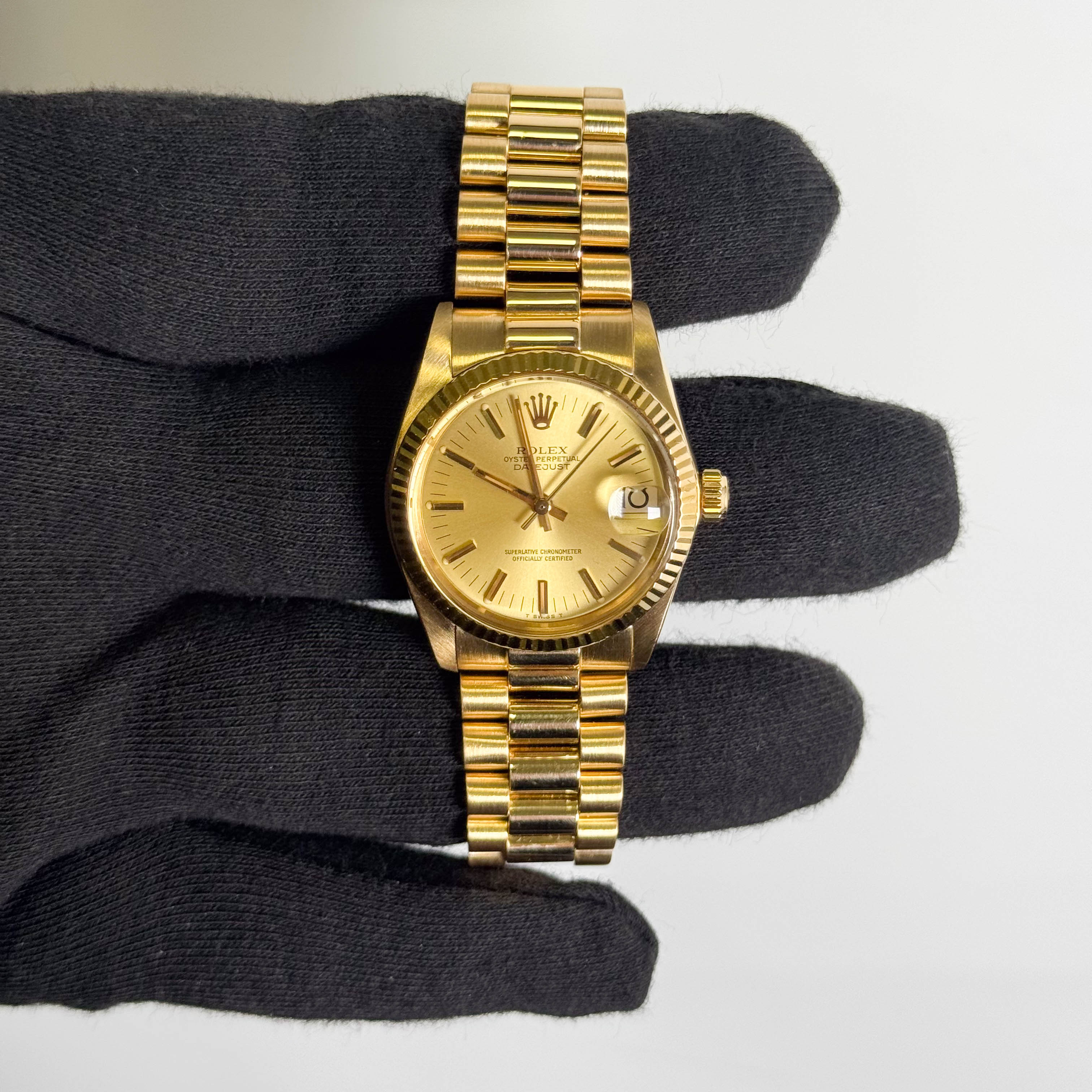 Rolex Datejust 31mm Champagne Dial Watch Ref# 6827