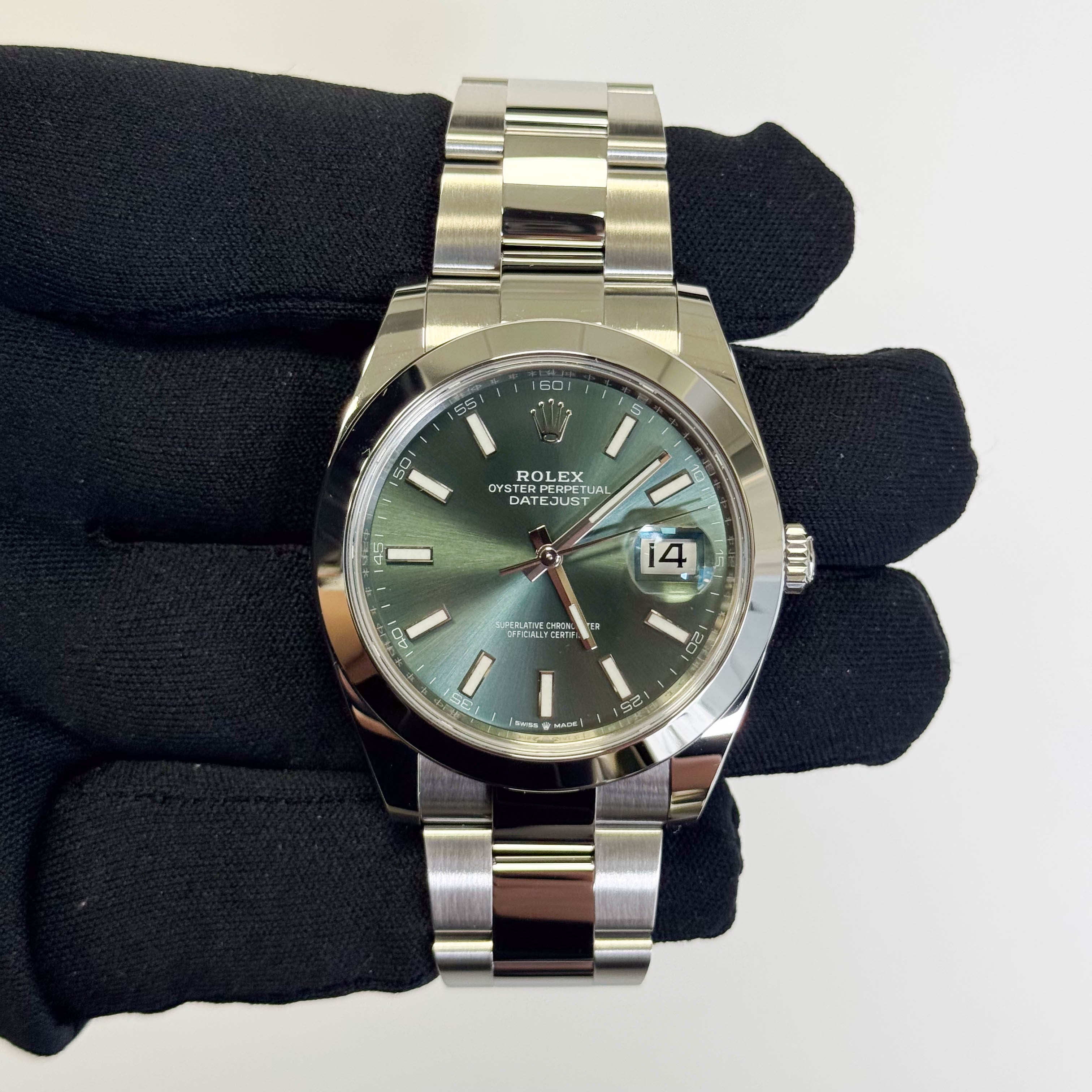 Rolex Datejust 41mm Green Dial Watch Ref# 126300