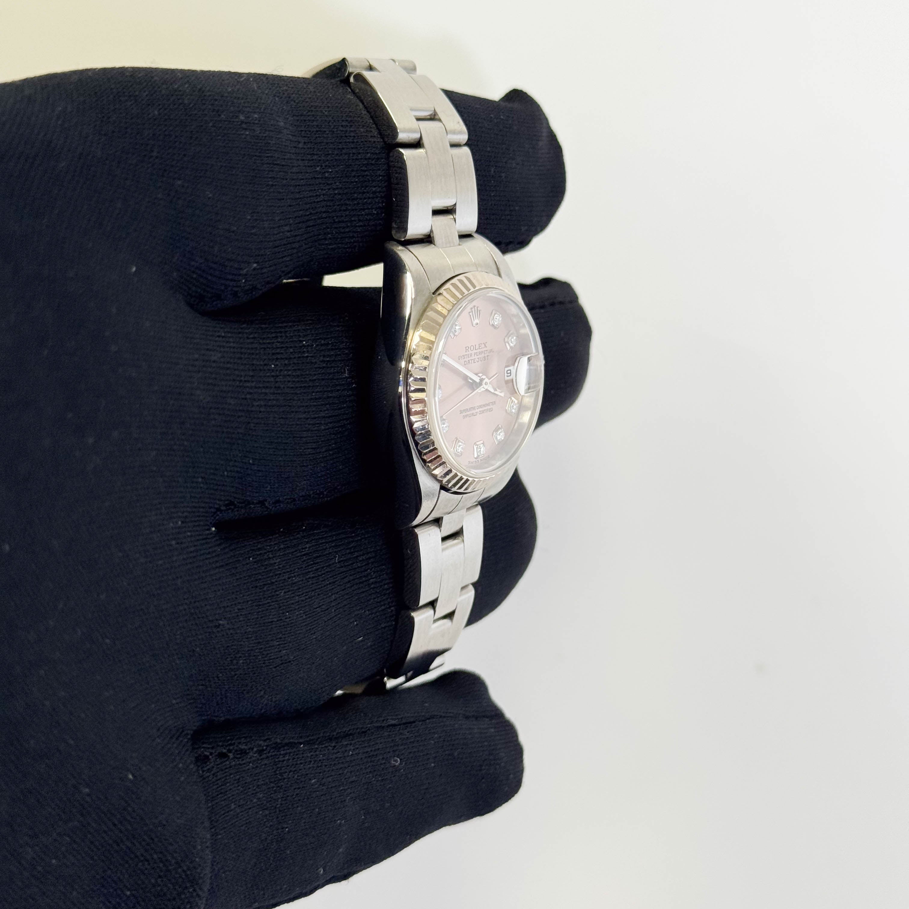 Rolex Datejust 26mm Pink Diamond Dial Watch Ref# 79174