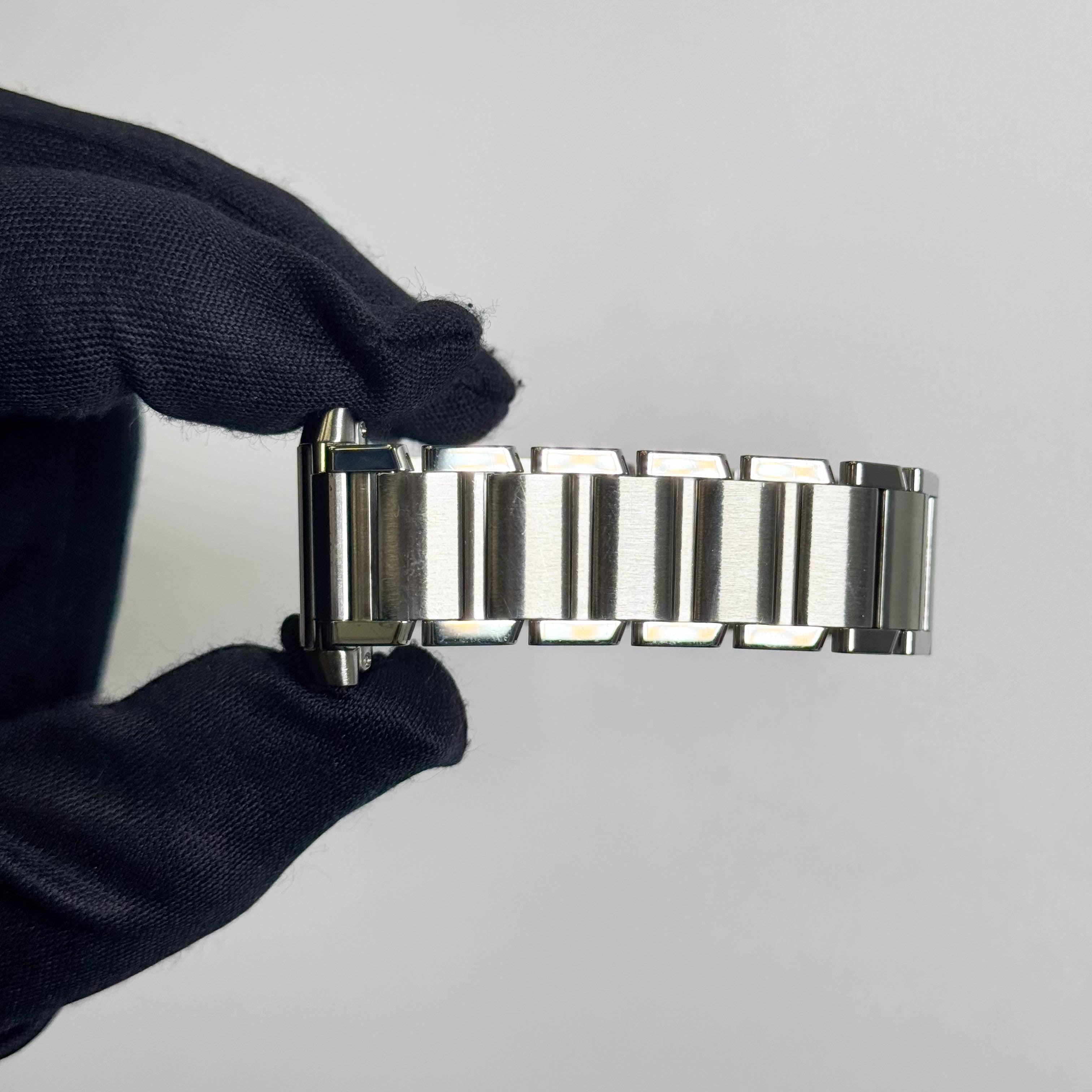 Cartier Tank Stainless Steel 25mm White/Ivory Dial Watch Ref# W51011Q3 - Happy Jewelers Fine Jewelry Lifetime Warranty