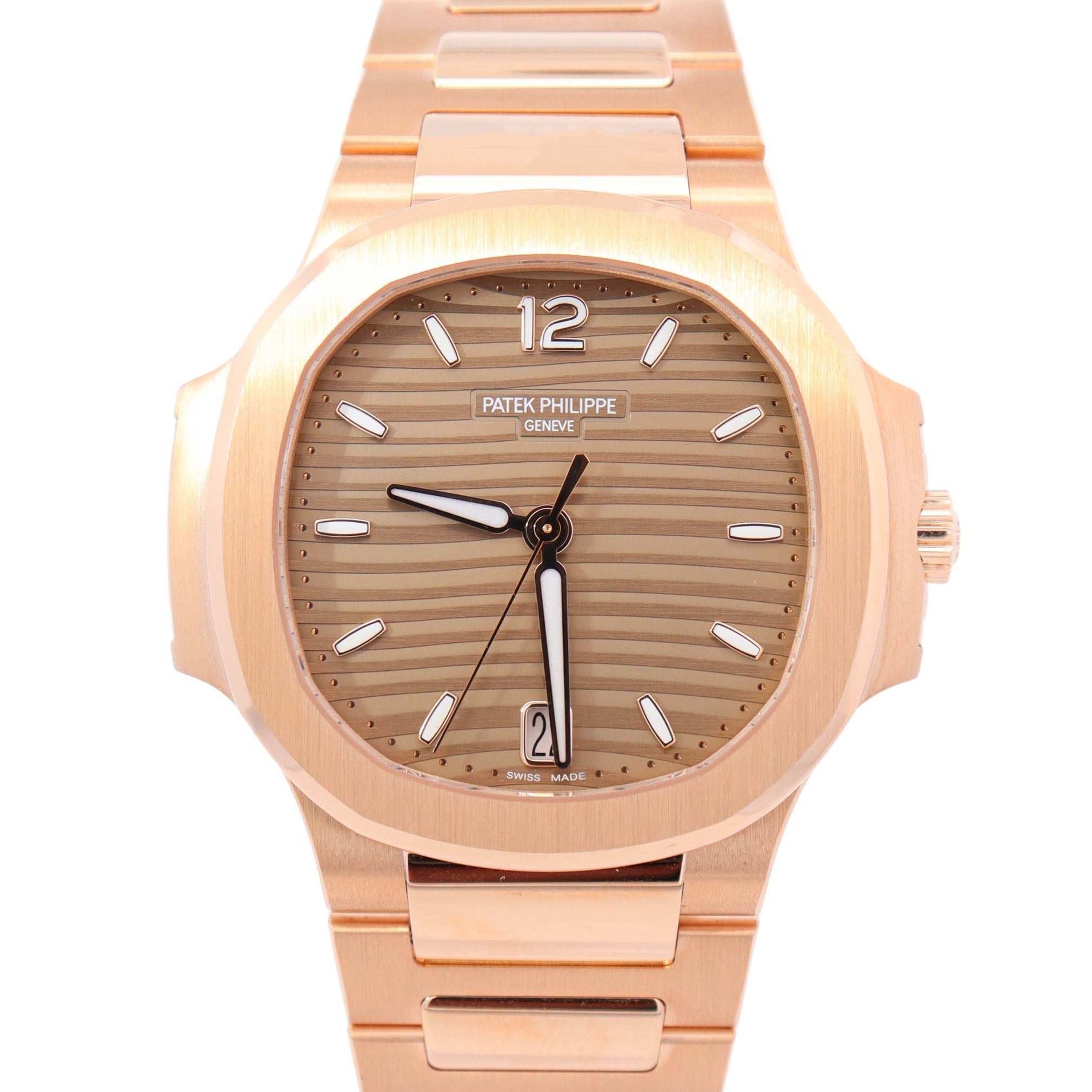 Patek Philippe Nautilus 35mm Champagne Dial Watch Ref# 7118/1R-010 - Happy Jewelers Fine Jewelry Lifetime Warranty