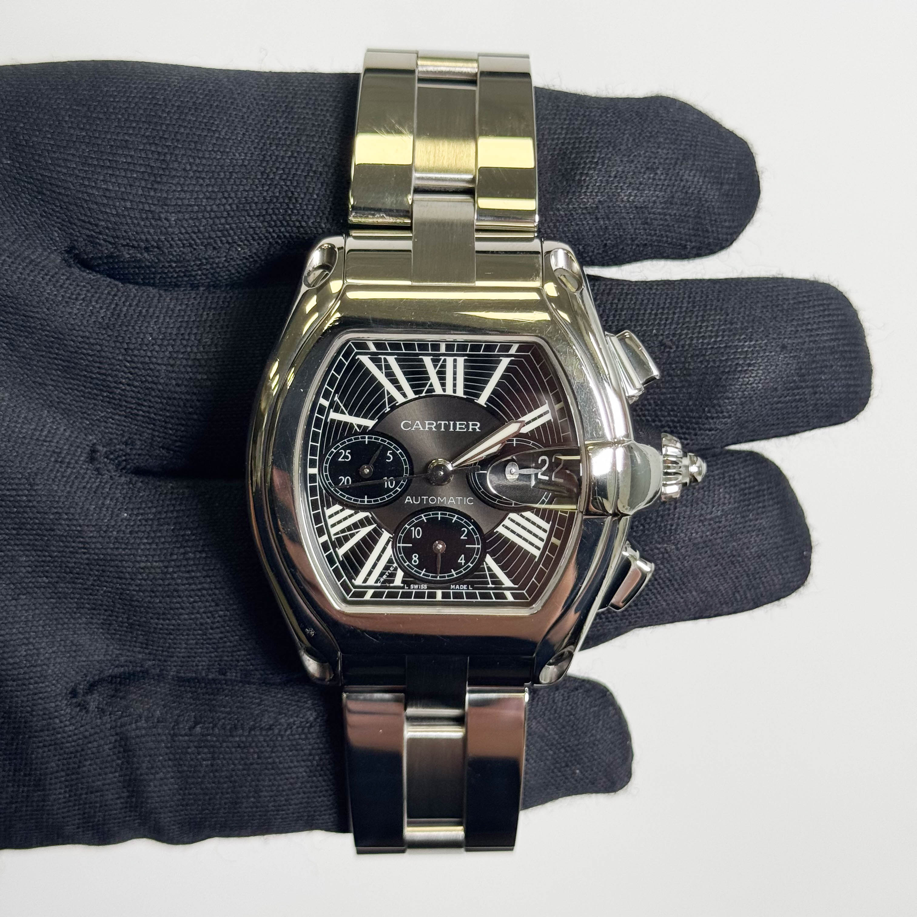 Cartier Roadster 43mm Black Dial Watch Ref# W62020X6 - Happy Jewelers Fine Jewelry Lifetime Warranty