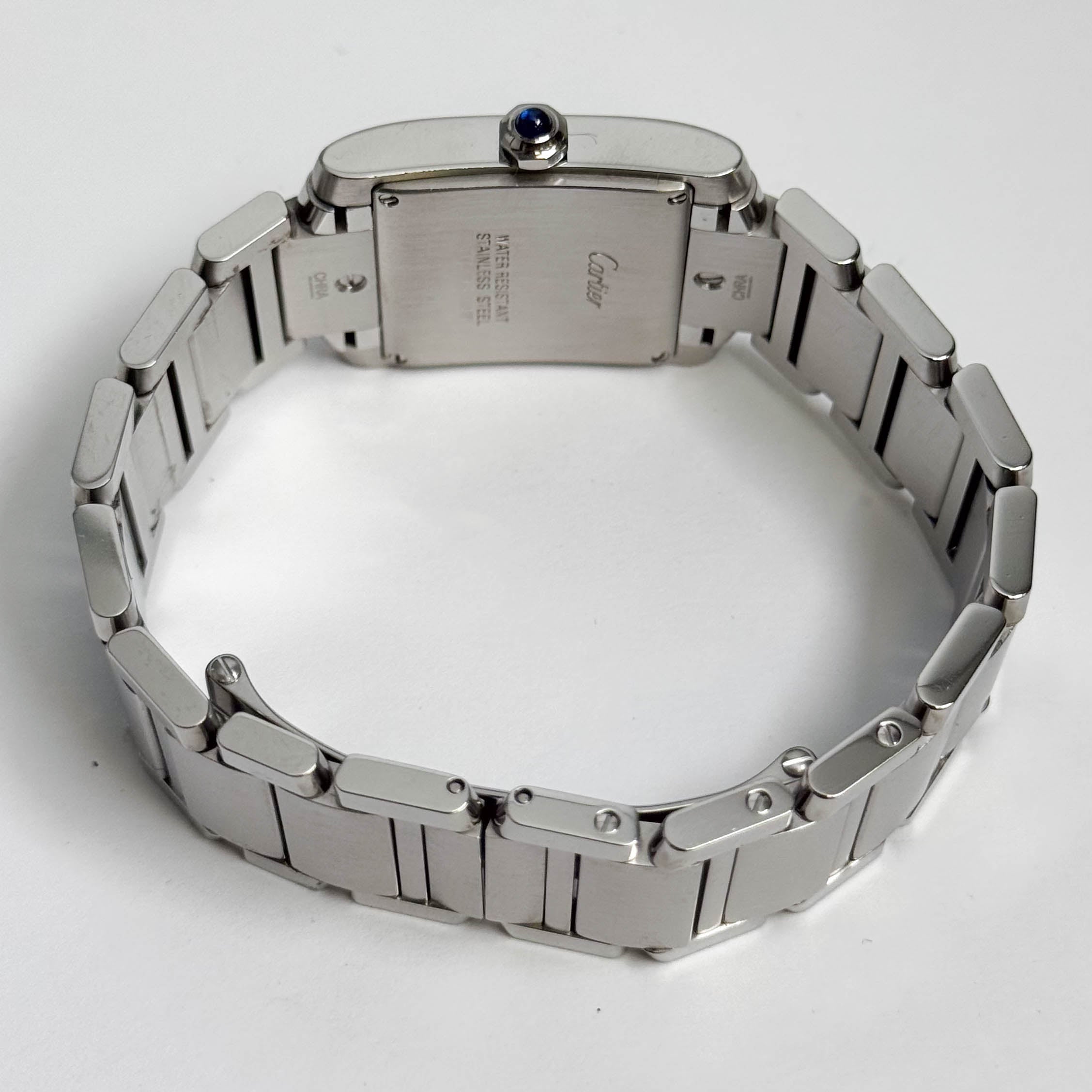 Cartier Tank Stainless Steel 25mm White/Ivory Dial Watch Ref# W51011Q3 - Happy Jewelers Fine Jewelry Lifetime Warranty