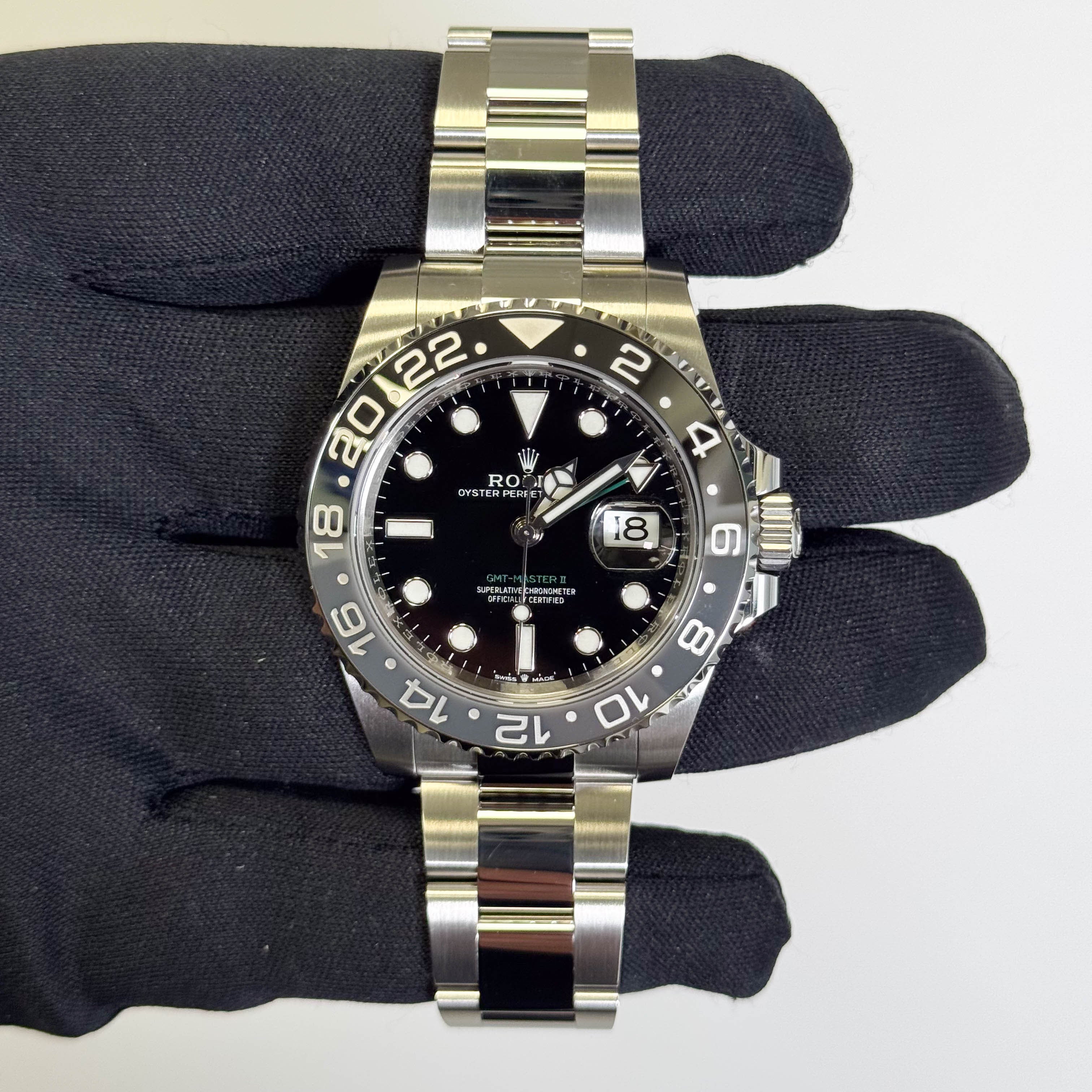 Rolex GMT-Master II 40mm Black Dial Watch Ref# 126710GRNR - Happy Jewelers Fine Jewelry Lifetime Warranty